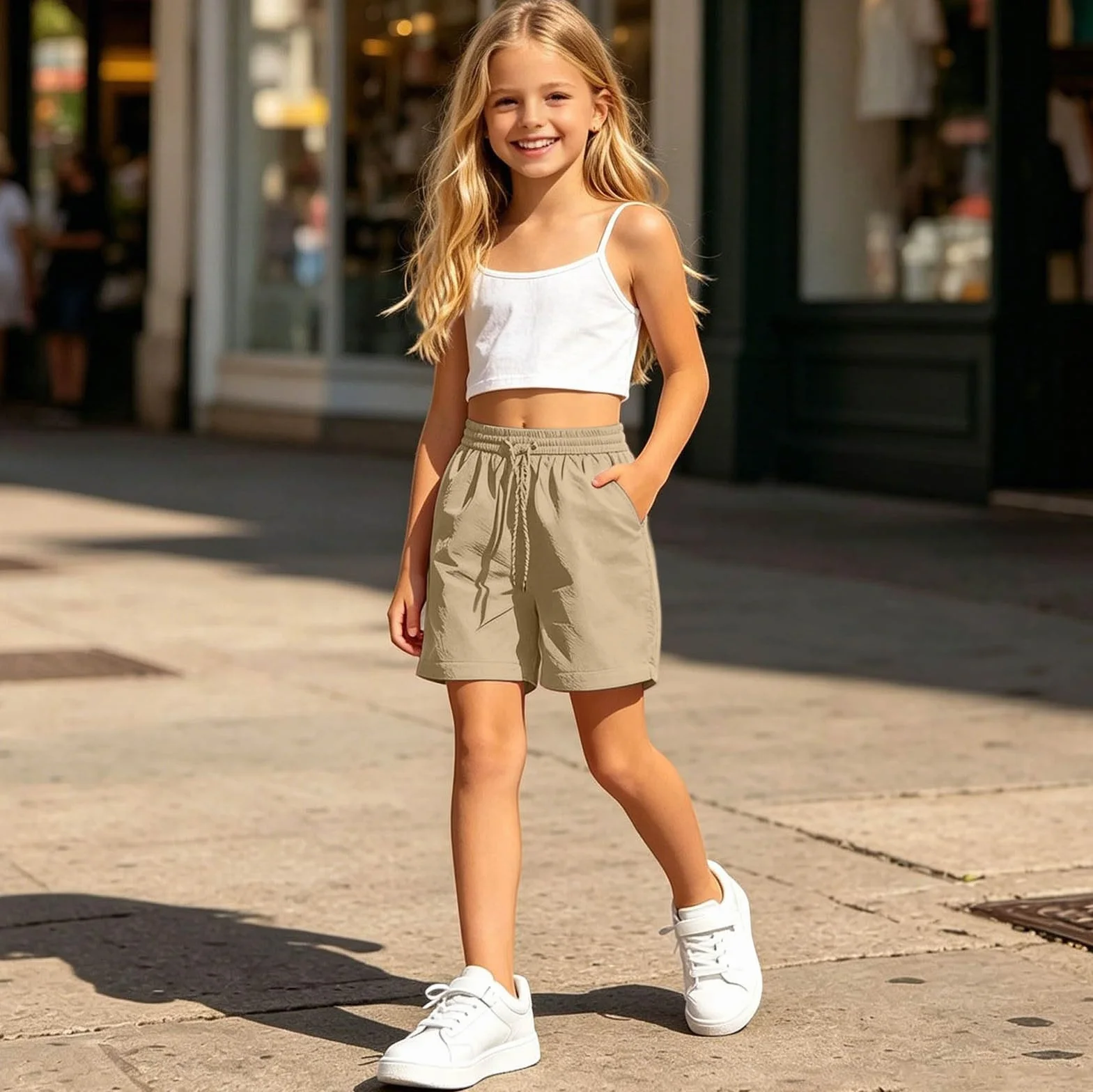 Genérico Pantalones Senderismo Niña, Pantalones de Trekking Impermeables, Pantalon de Exterior Perneras Desmontable, Deportivos Pantalones para Uso Diario y al Libre, Pantalones Cargo