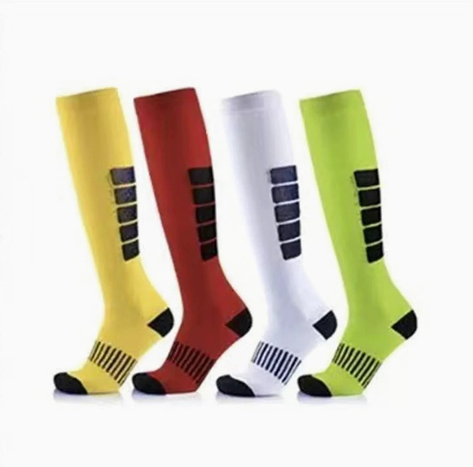 Calcetines de compresión Equipo de Ciclismo for Hombres Calcetines Deportivos Mujer Ciclismo Medias Fútbol Correr Calcetines de Baloncesto Rodilla Calcetines Deportivos de Alta Calcetines