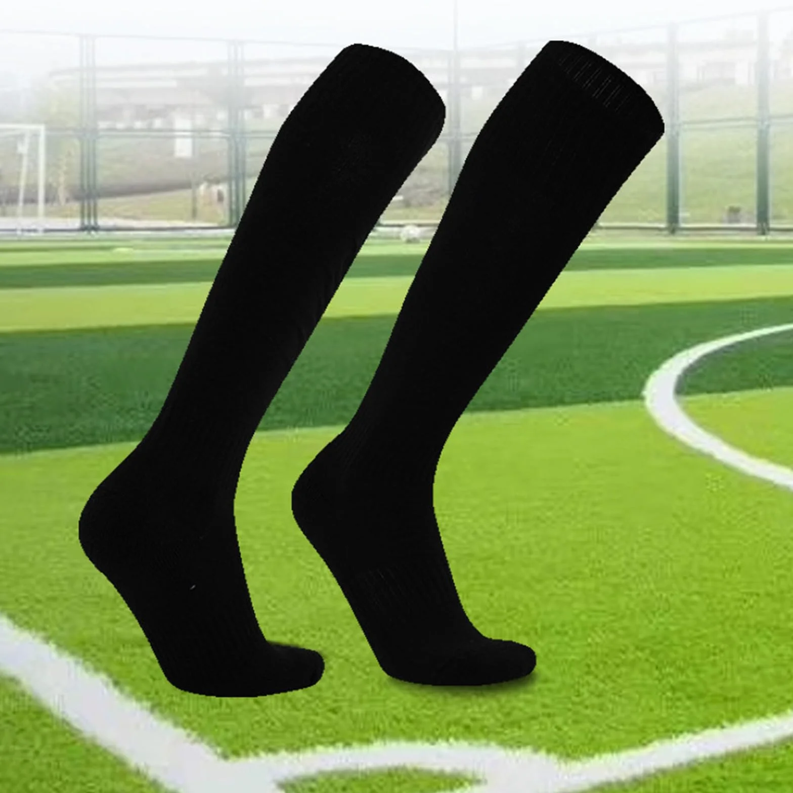 Medias para mujer, calcetines de fútbol para mujeres, hombres, niños y niñas, calcetines de béisbol, prácticos, color sólido, calcetines atléticos, hasta las rodillas