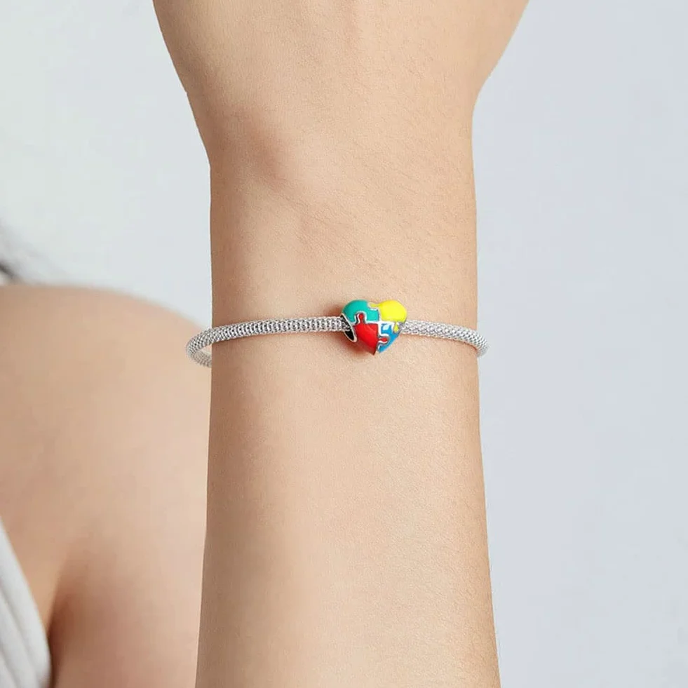 Abalorio de plata de ley 925 rompecabezas cubo mágico para pulsera Pandora