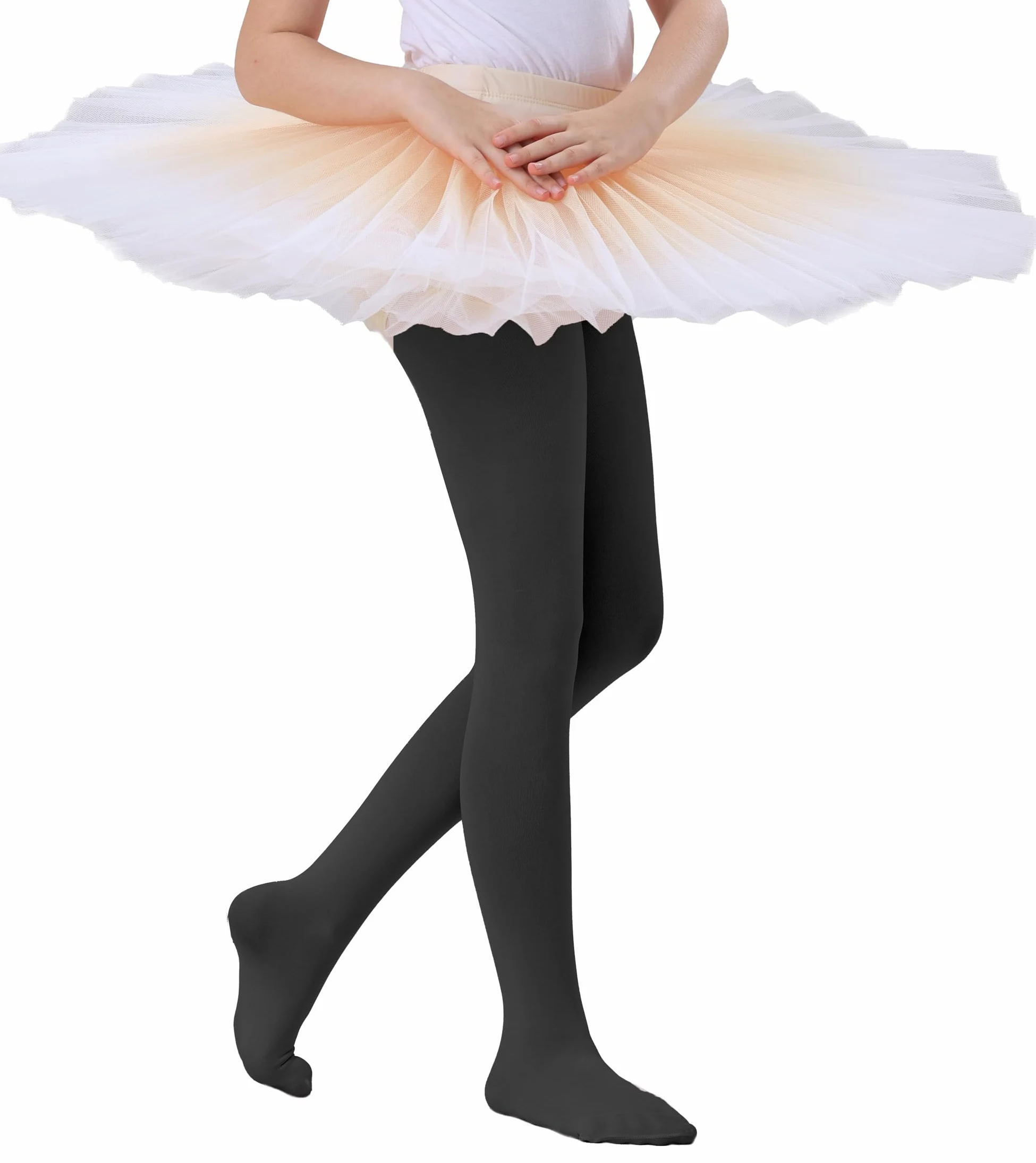 Citystl Medias de ballet para niñas, 3 pares, varios colores, medias de algodón para vestir escolar