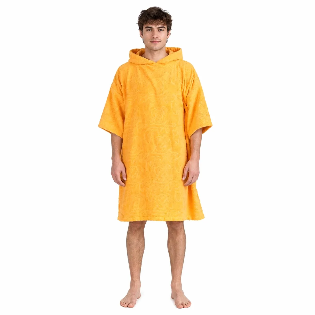 ALLEN & MATE Poncho de Toalla con Capucha para Adultos, 100% algodón de Rizo, Bata cambiadora con Capucha y Bolsillos para Playa, natación