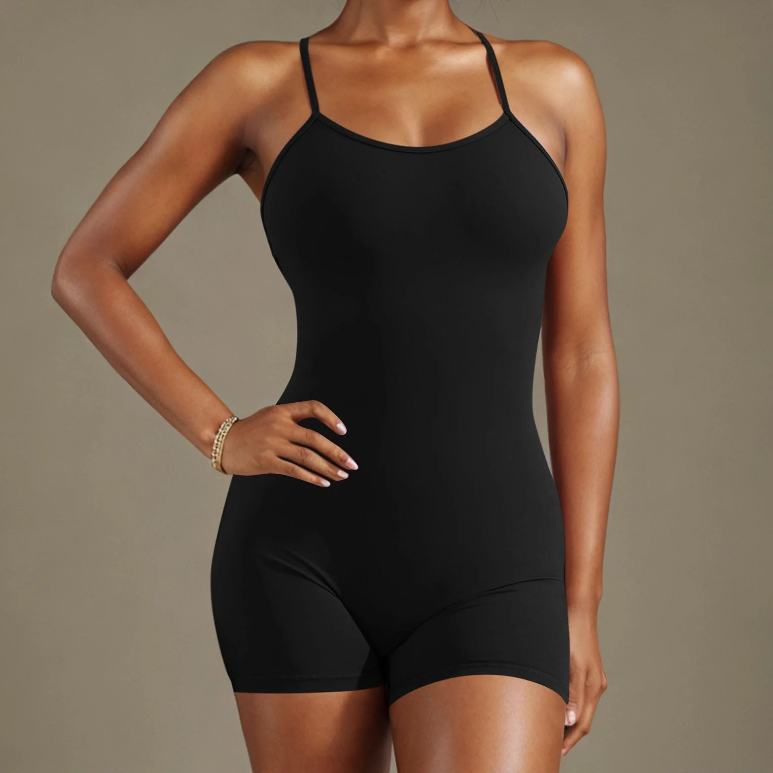 Mono Corto Deportivo Mujer sin Costuras Jumpsuit Verano Elástico Body Overol Ropa Gimnasio Fitness Yoga