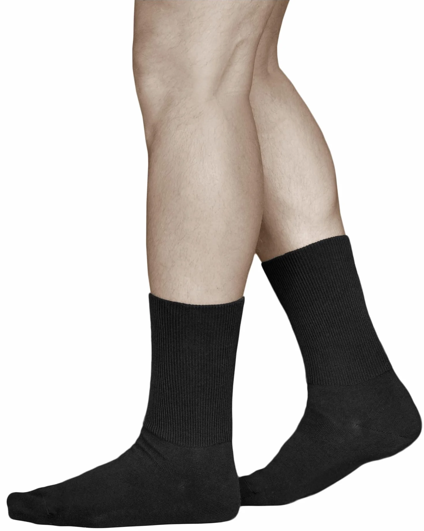 vitsocks Hombre Calcetines Extra Anchos No Aprietan Diabéticos (3 PARES) Sin Goma Antipresión Pies Hinchados Diabetes