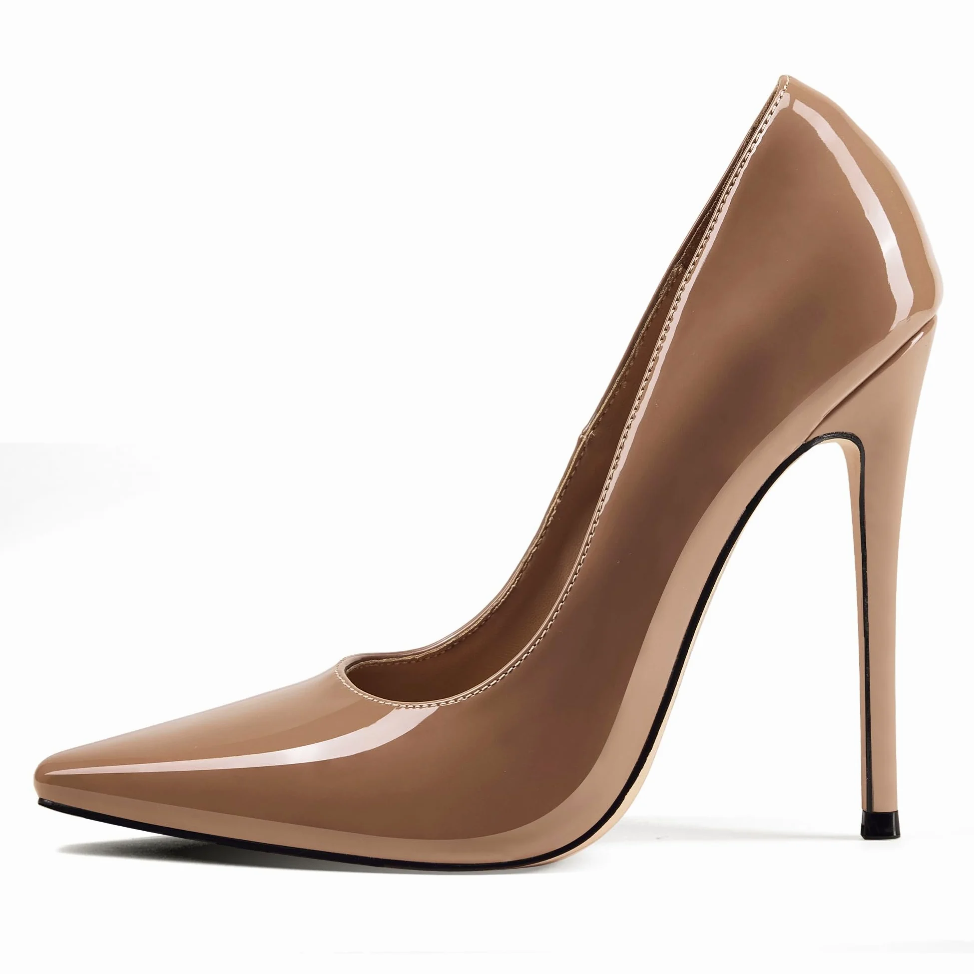 Zhabtuc Zapatos de Salón Mujer Clásicos Tacón 12 cm Punta Cuadrada Cerrada Stiletto Slip-On Tacones Altos Zapatos Cómodos Diario Fiesta Trabajo
