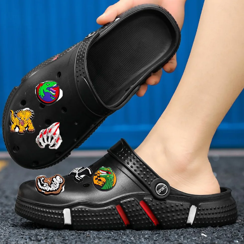 Dinosaurio Encantos del Zapato 38PCS Cute Cartoon Zapato Decoración Croc Charms para Niñas Mujeres Niños Adultos, Regalo para Fiesta de Cumpleaños