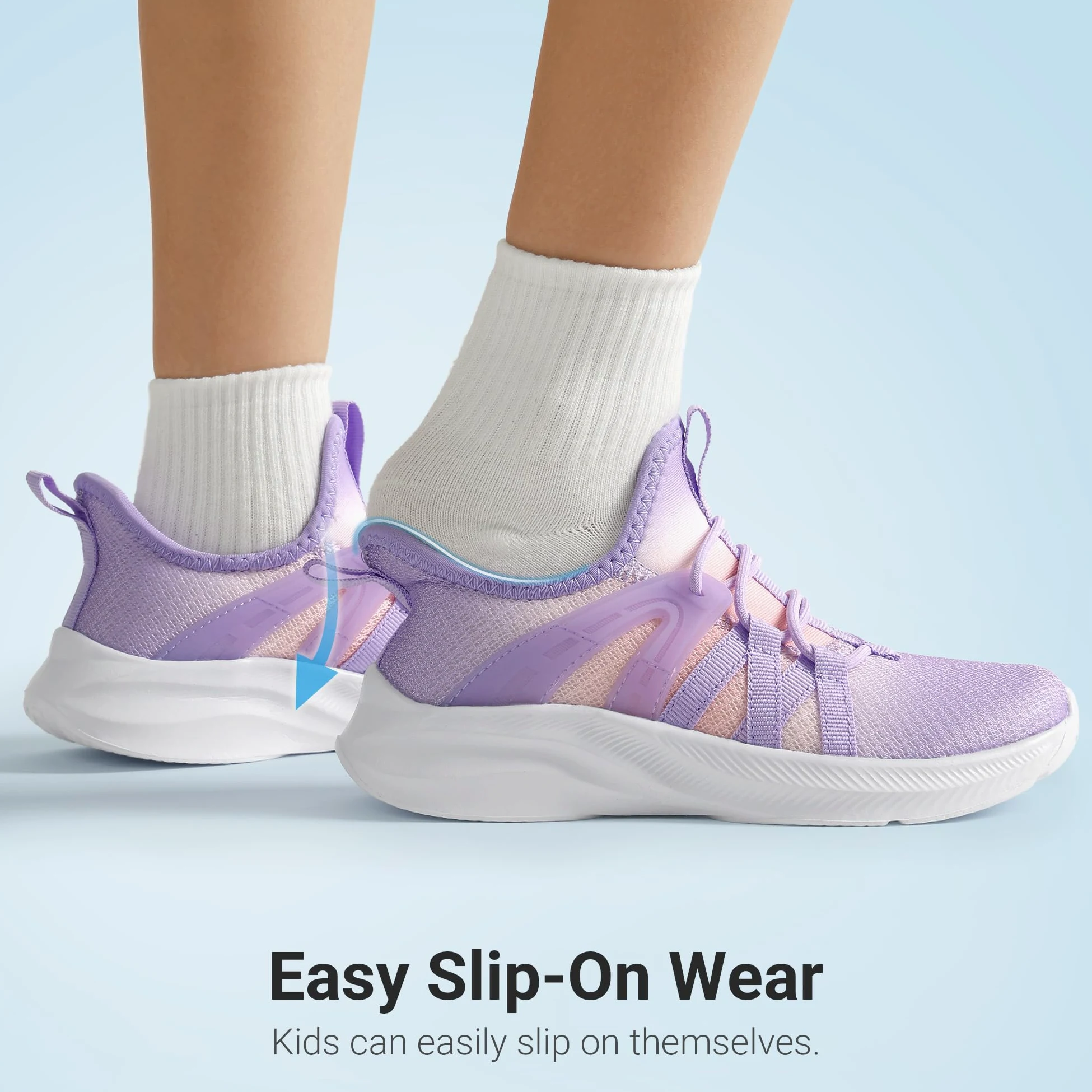 DREAM PAIRS Zapatillas Running Niños y Niñas | Malla Ultra Ligera de Colegio, Solo 105g, Calzado Fácil Sin Cordones, Suela TPR Flexible, Puntera Anti-Impactos