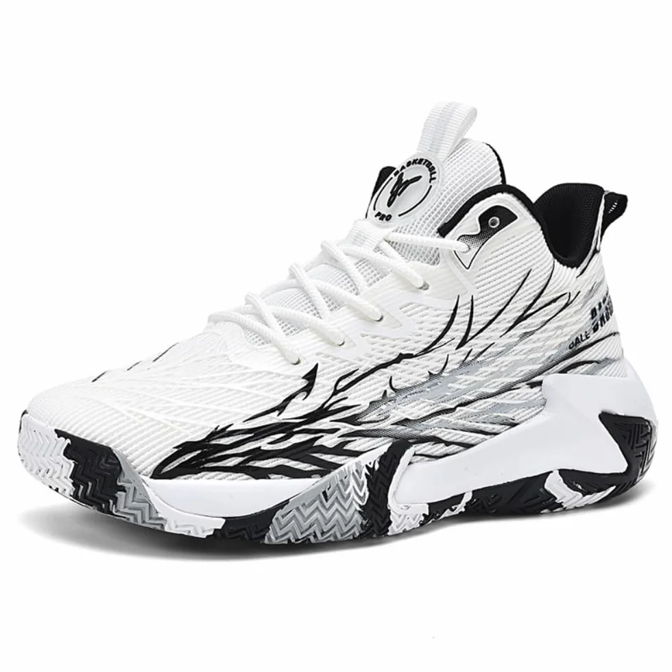 Zapatos Deportivos de Gran Tamaño para Hombre, Zapatos Baloncesto Antideslizantes Resistentes al Desgaste Transpirables