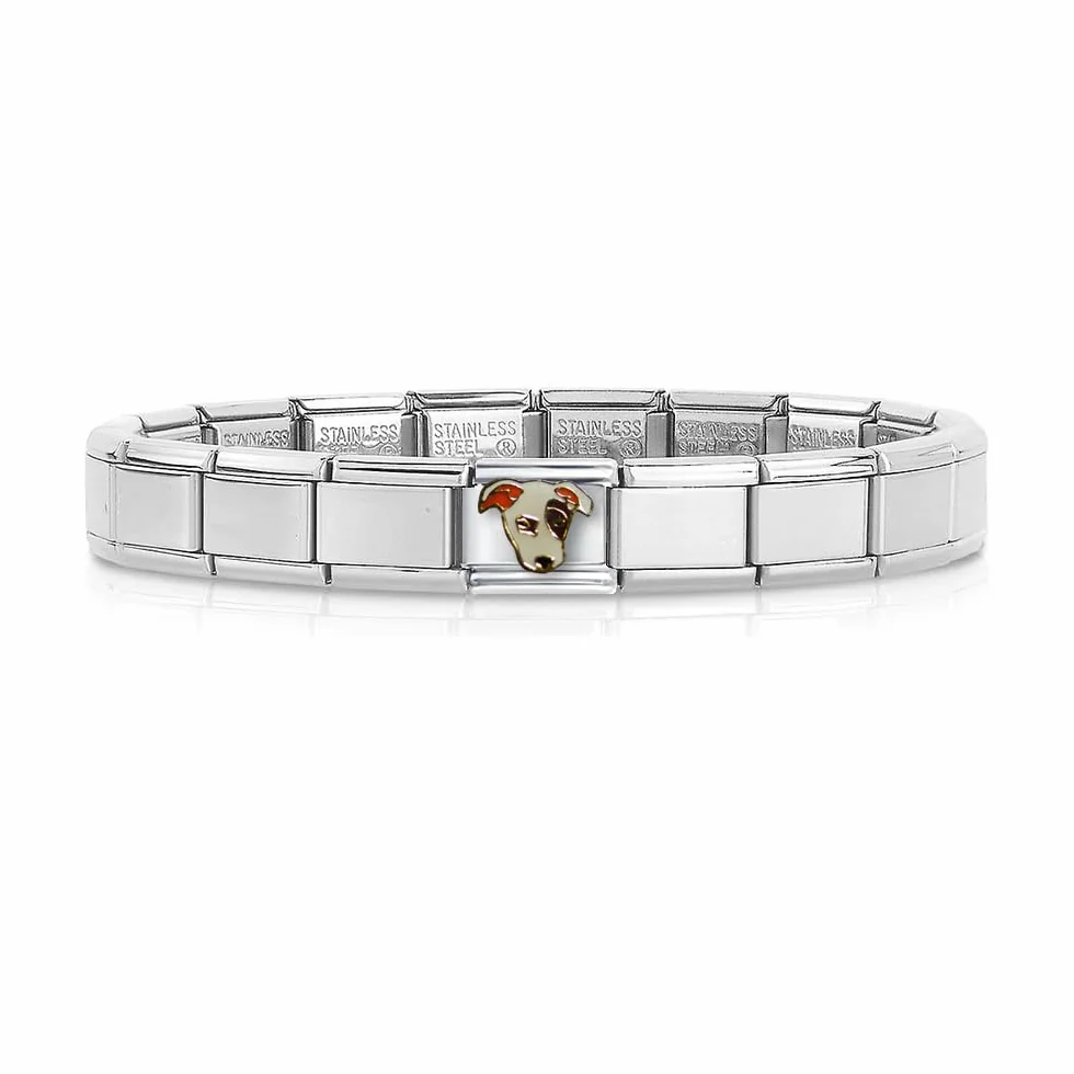 Quiges - Módulo de eslabones de estilo italiano de 9 mm de acero inoxidable para pulseras de estilo italiano, Acero inoxidable, No es una piedra preciosa