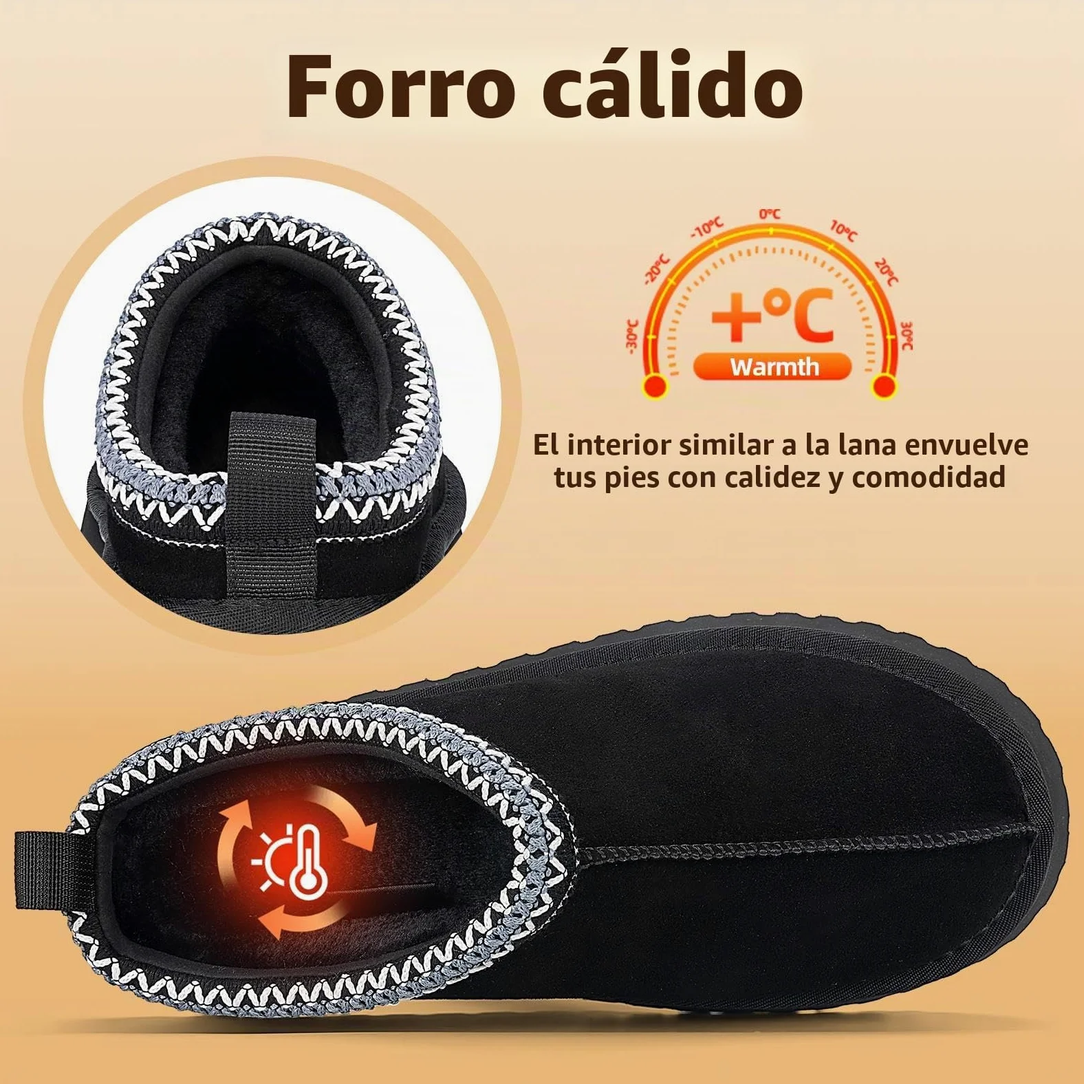 Mishansha Mujer Zapatillas de Estar Invierno Pantuflas Casa 36-42 EU | Zapatos, Antideslizantes, Cálidas, Calzado de Invierno, Grosor de 4 cm, Forro de Felpa Afelpada, Interiores, Paseos Diarios