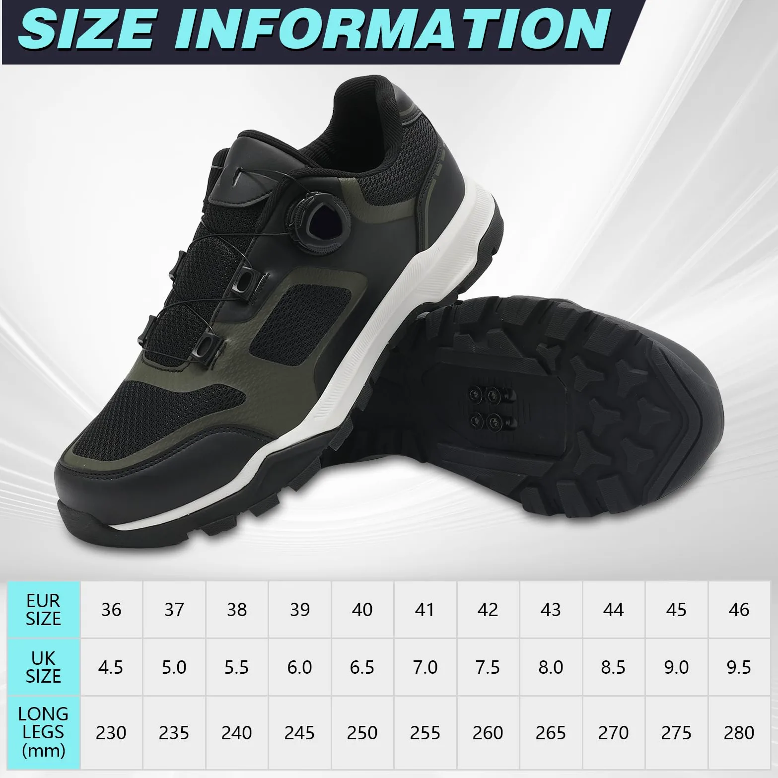 Pro Zapatillas Ciclismo Hombres Mujeres, Unisex Zapatos Bicicleta de Montaña Compatibles con Todos los Pedales SPD, Botas Bicycle MTB para Exteriores