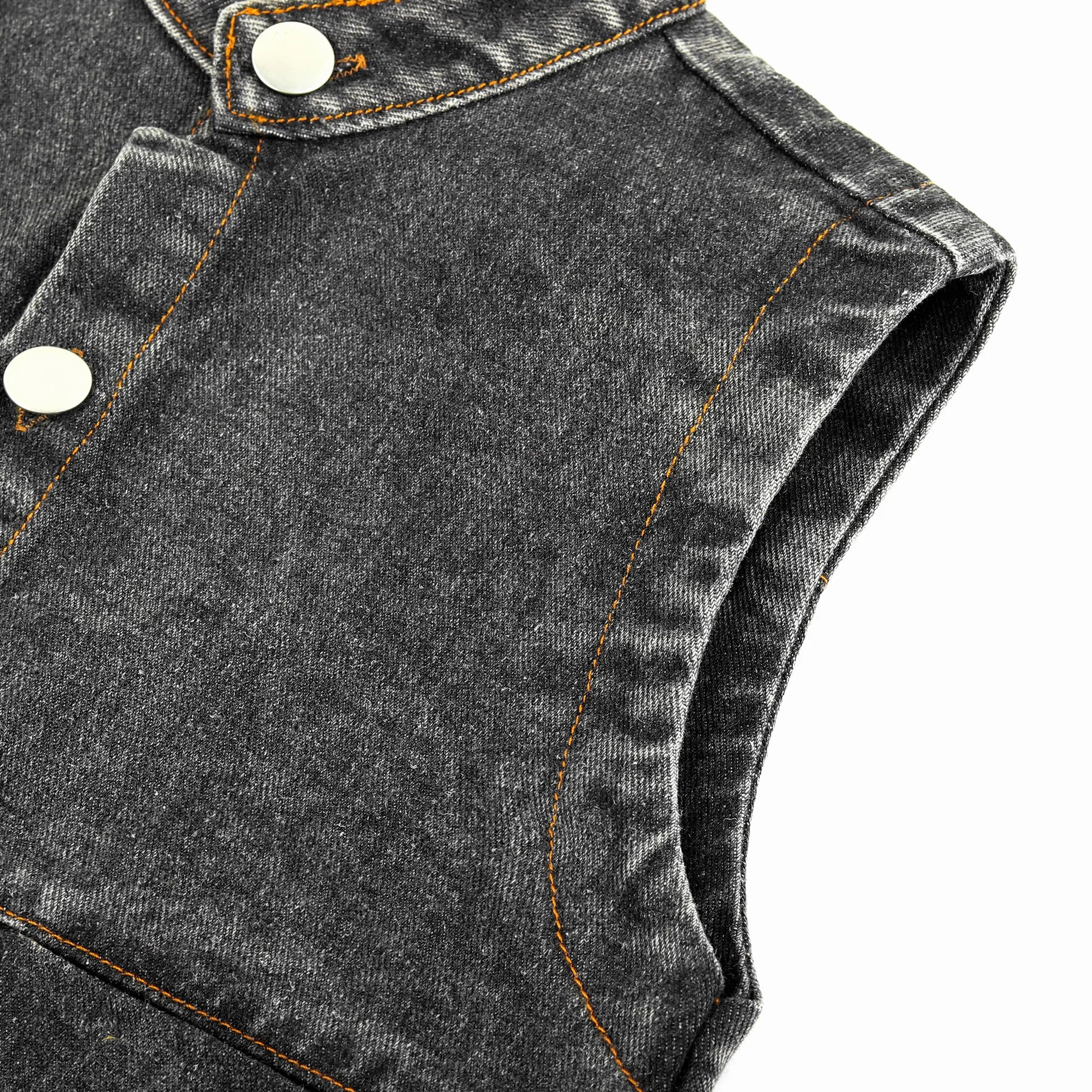 Chalecos de Mezclilla Sin Mangas para Bebé Niños Pequeños Primavera Otoño Chaqueta Clásica Casual