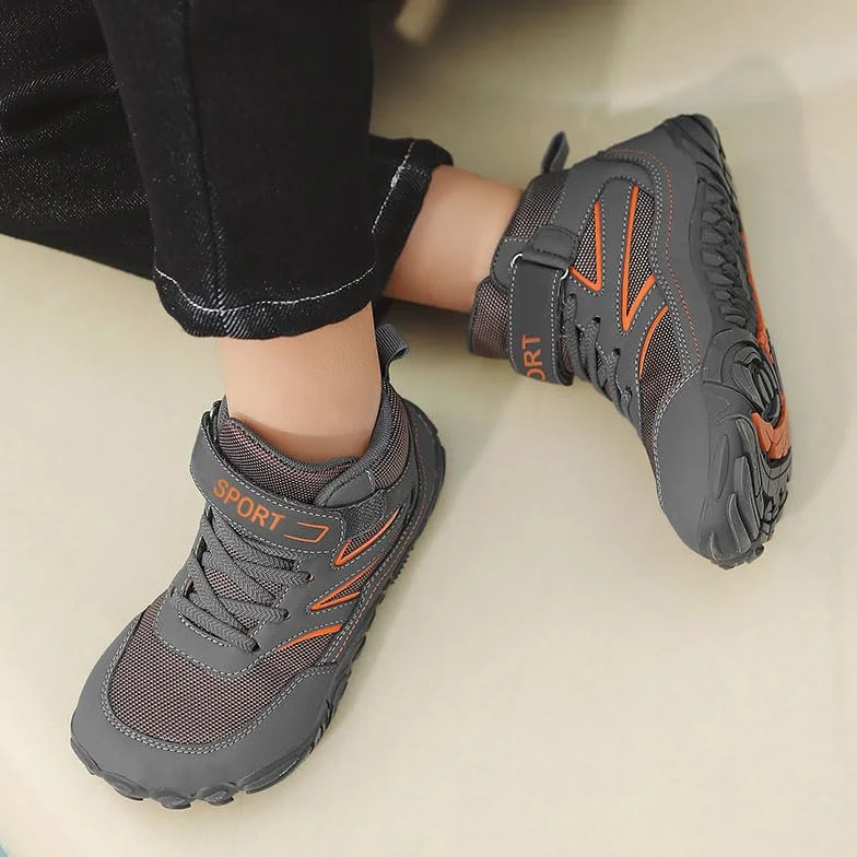 Zapatillas Descalzas Niños Zapatos de Trekking Barefoot Minimalistas Ligeras Transpirable Mid Hiking Shoes Unisex,28-37EU