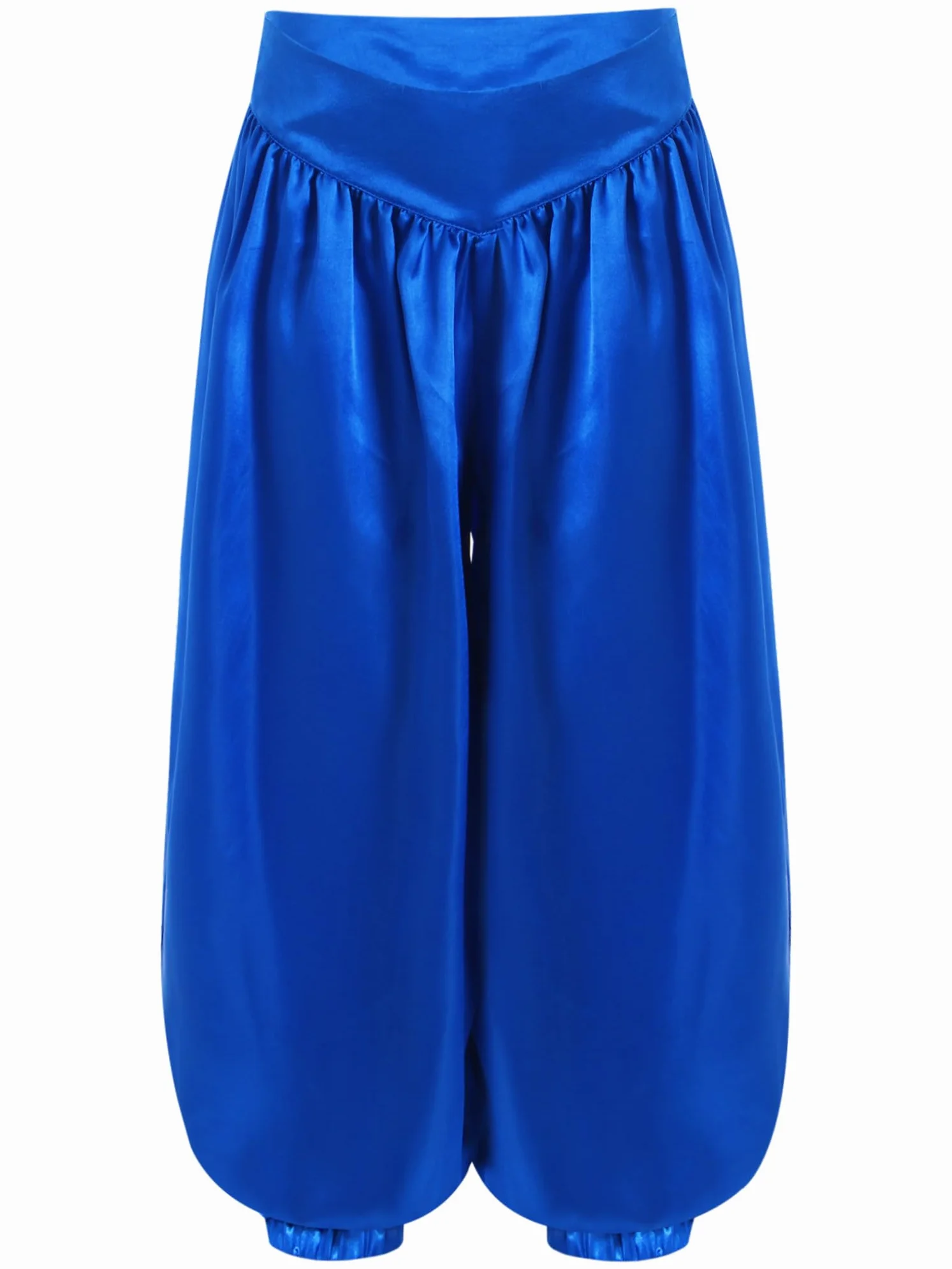 Pantalones De Danza del Vientre para Niñas Freebily Bombachos Satén Pierna Ancha Yoga Fitness