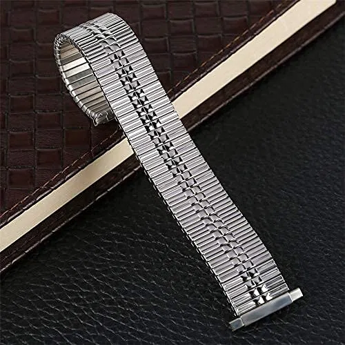 Correa de Reloj, extensión elástica, repuestos de Correa de Reloj de Acero Inoxidable para Hombres y Mujeres, Correa de Brazalete de Reloj sin Hebilla