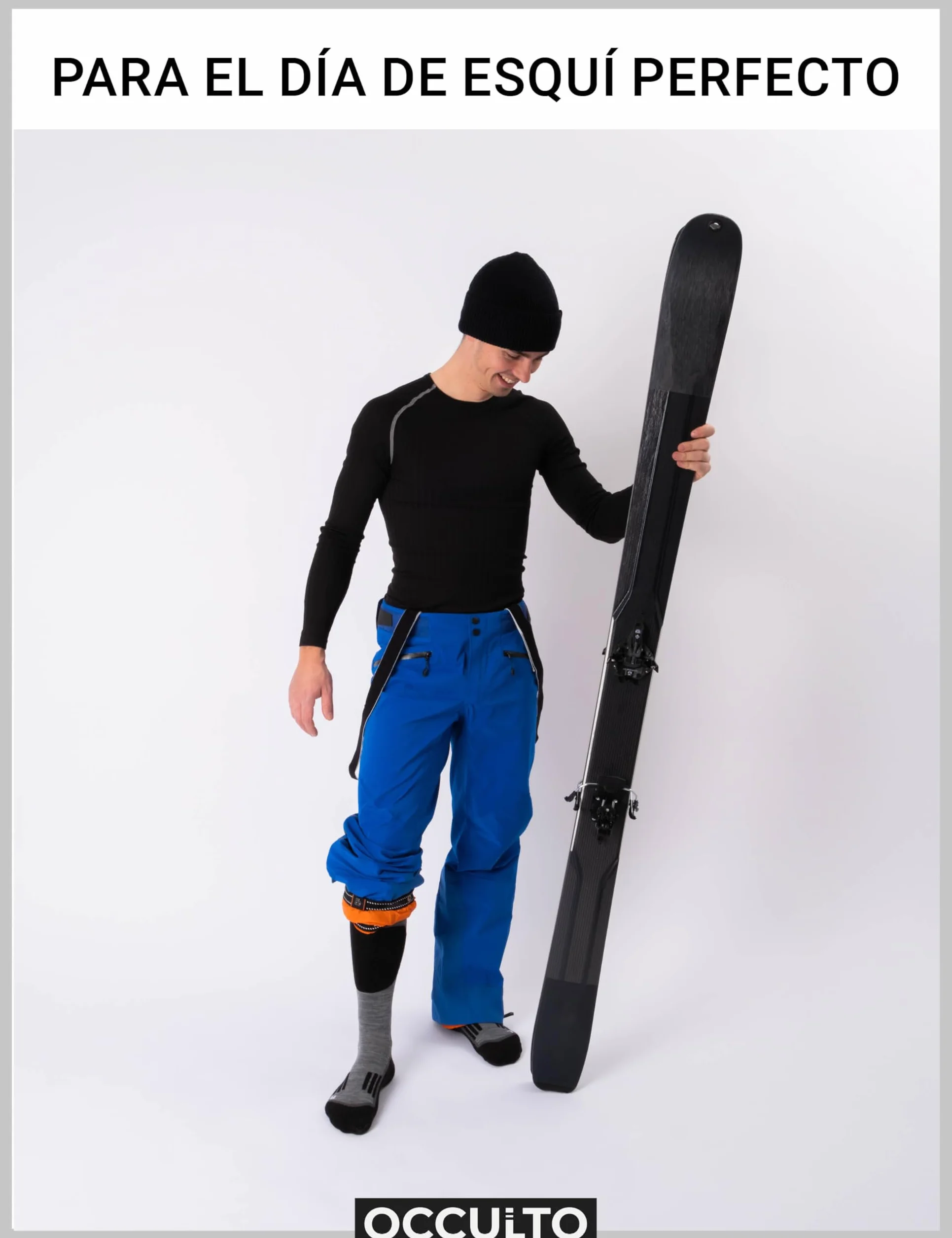 Occulto Calcetines de Esquí de Lana Merino para Hombre & Mujer 2 pares (modelo: Toni)