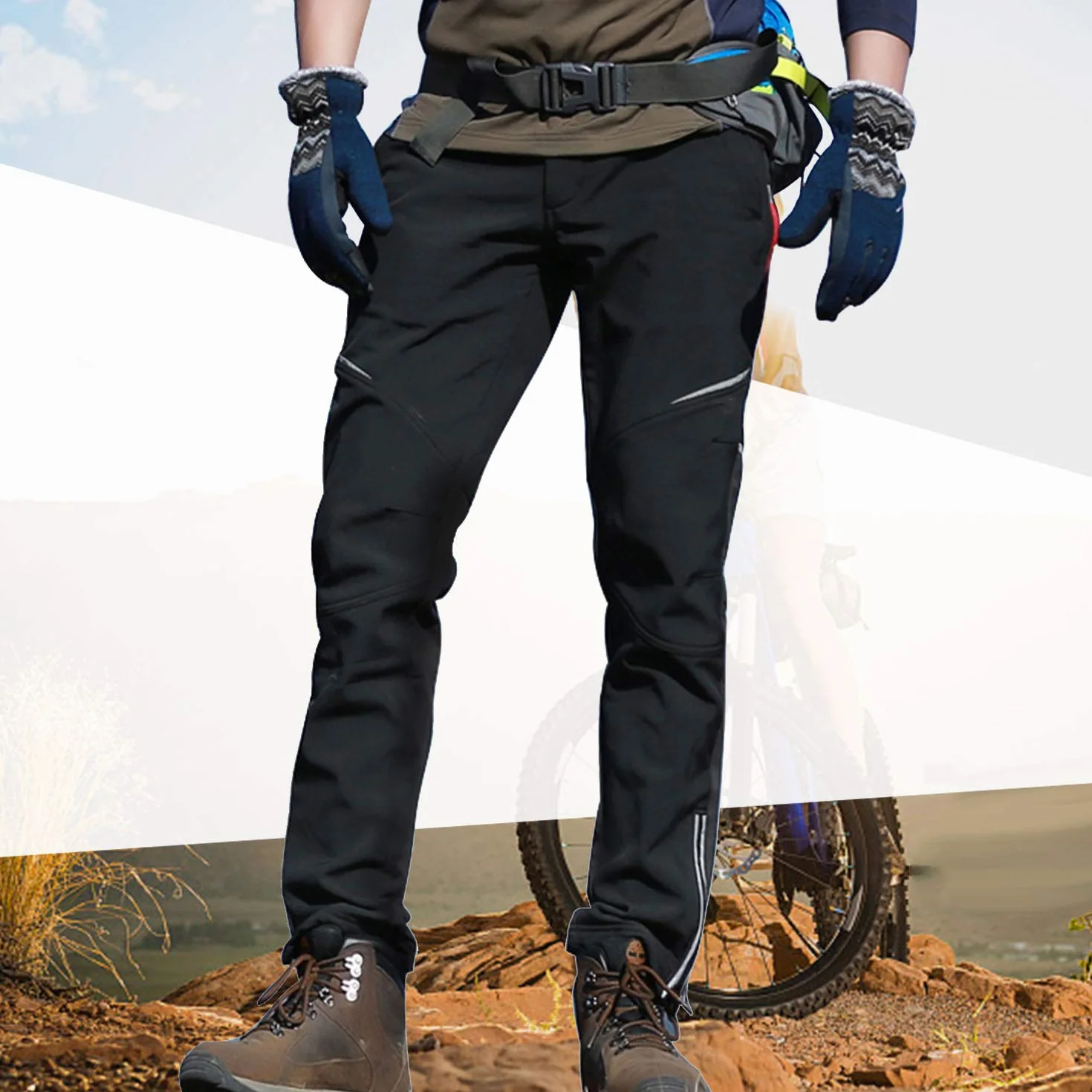 Pantalones de Ciclismo para Hombre Respirable a Prueba de Viento Secado Rápido Ligeros