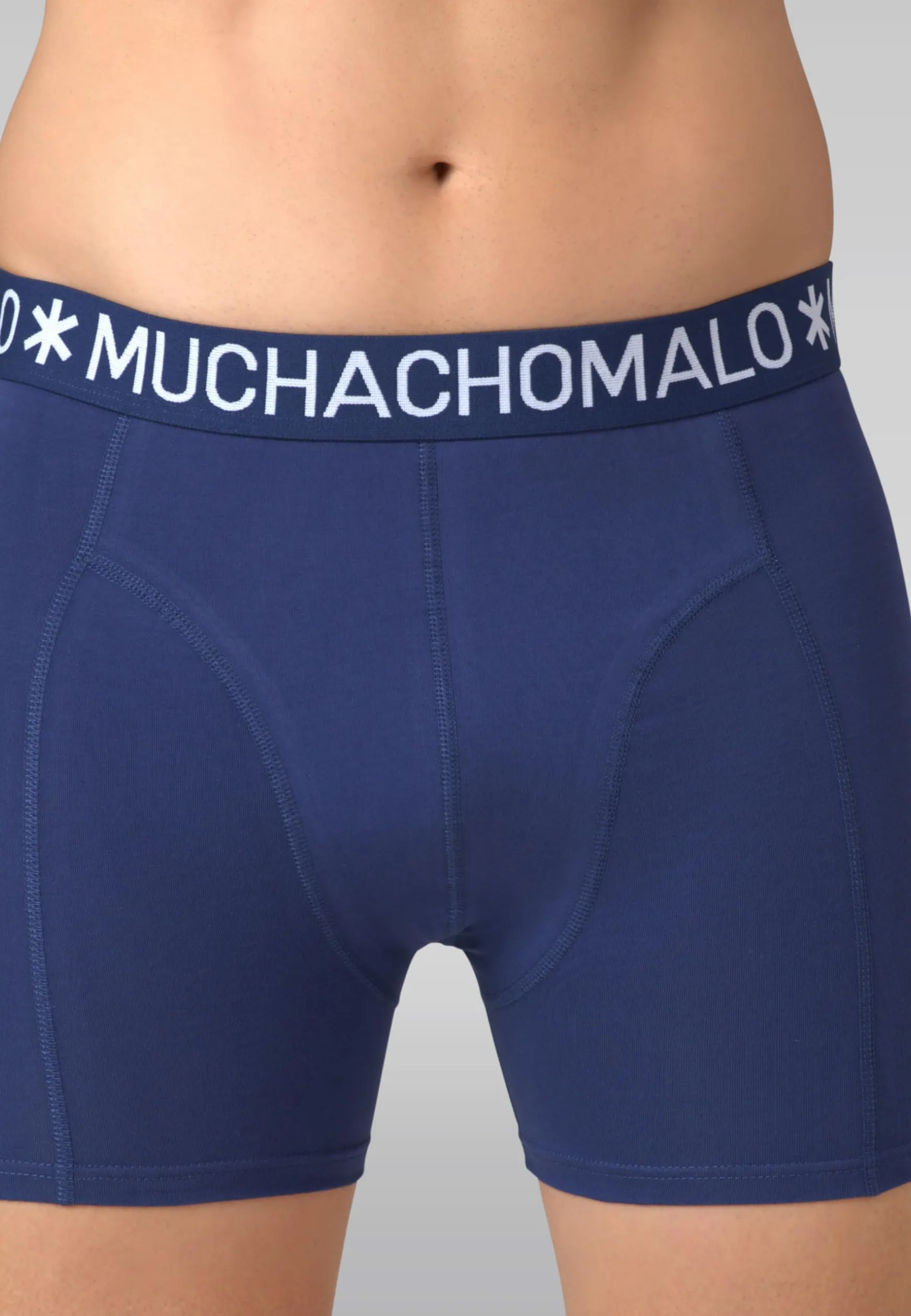 Muchachomalo Calzoncillos tipo bóxer para hombre, de algodón liso, paquete de 5 unidades, con ajuste clásico, con cintura elástica