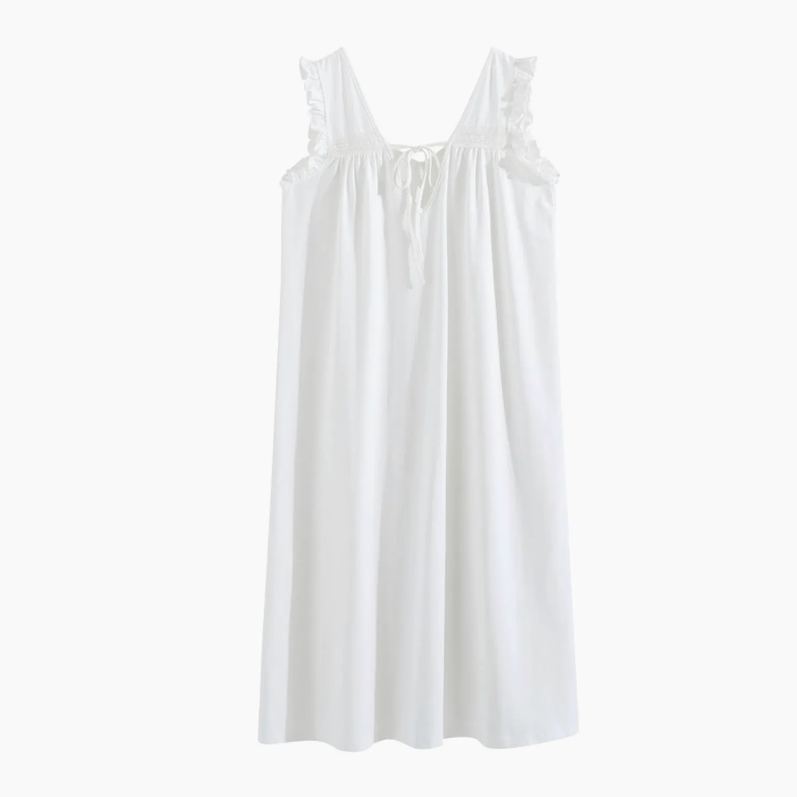 OFFSUM Verano Color Sólido Sin Mangas Camisón Algodón Palacio Princesa Sexy Casual Elegante Tirantes Ropa Interior
