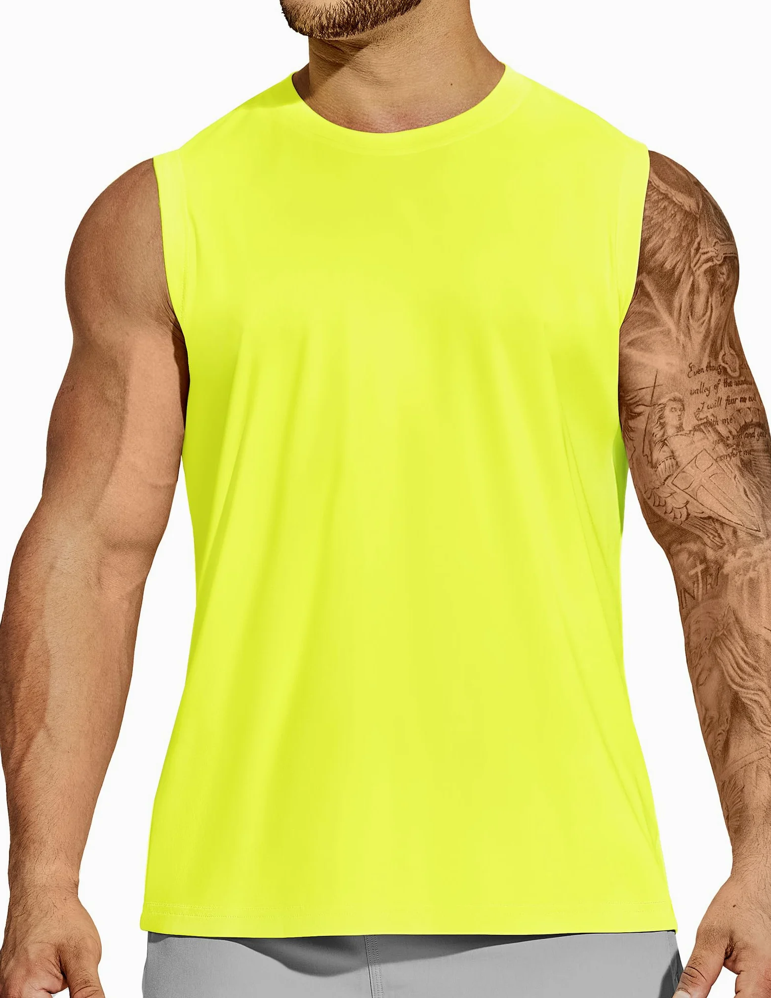 MIER Camiseta sin mangas para hombre, de secado rápido, sin mangas, UPF 50+, para atletismo, gimnasio, correr, natación, playa, entrenamiento