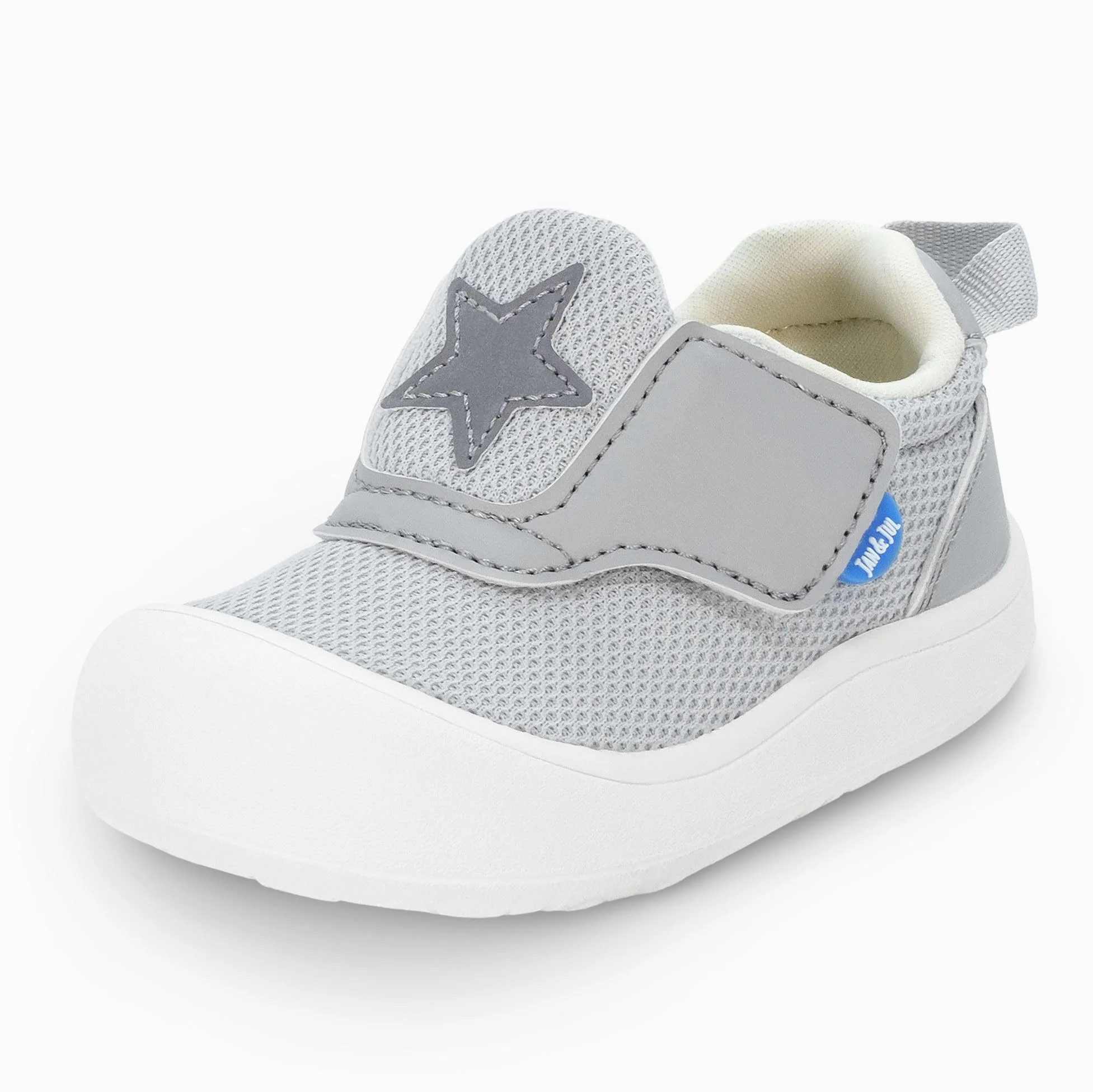 JAN & JUL Zapatos Mini-Flyer para bebés y niños pequeños, fáciles de poner con puntera ancha
