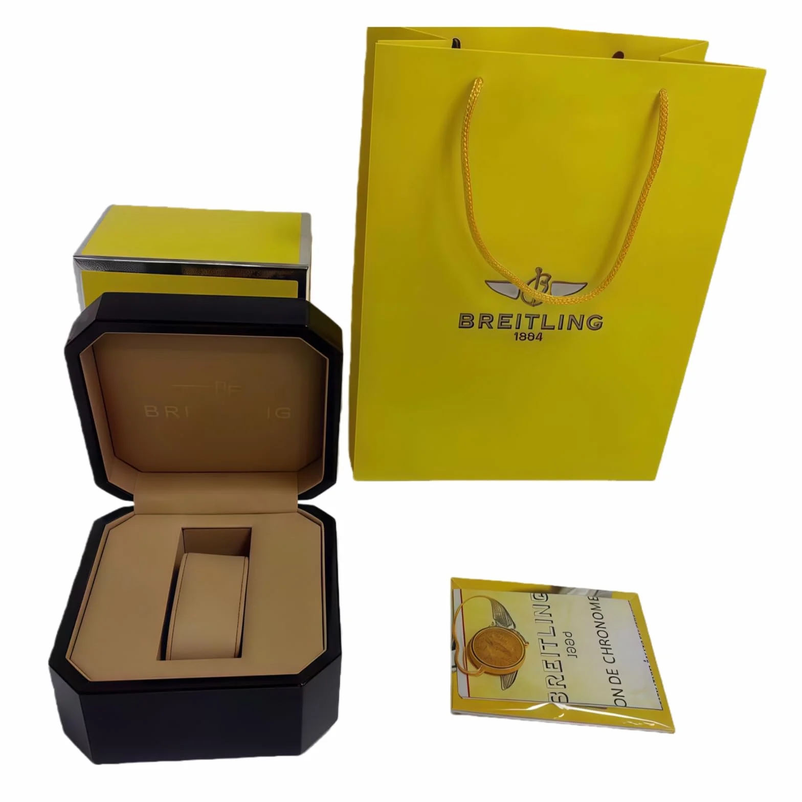 Caja Reloj Universal Exterior Negro Alto Brillo Protector Almacenamiento para Breitling