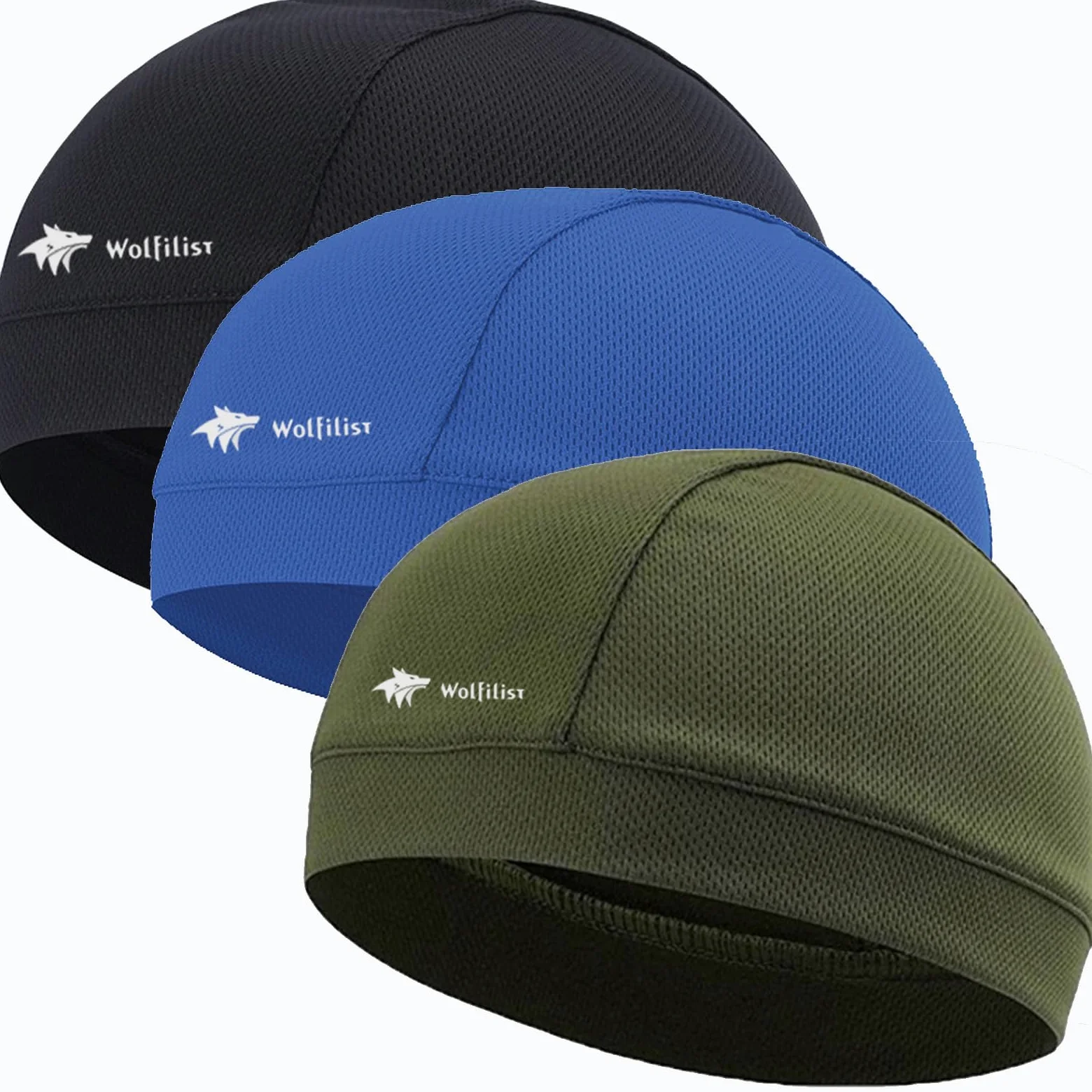Forro de casco de calavera refrescante, sombrero de malla ligera para correr, se adapta debajo del casco, ciclismo, motocicleta, forro de sudor para hombres y mujeres