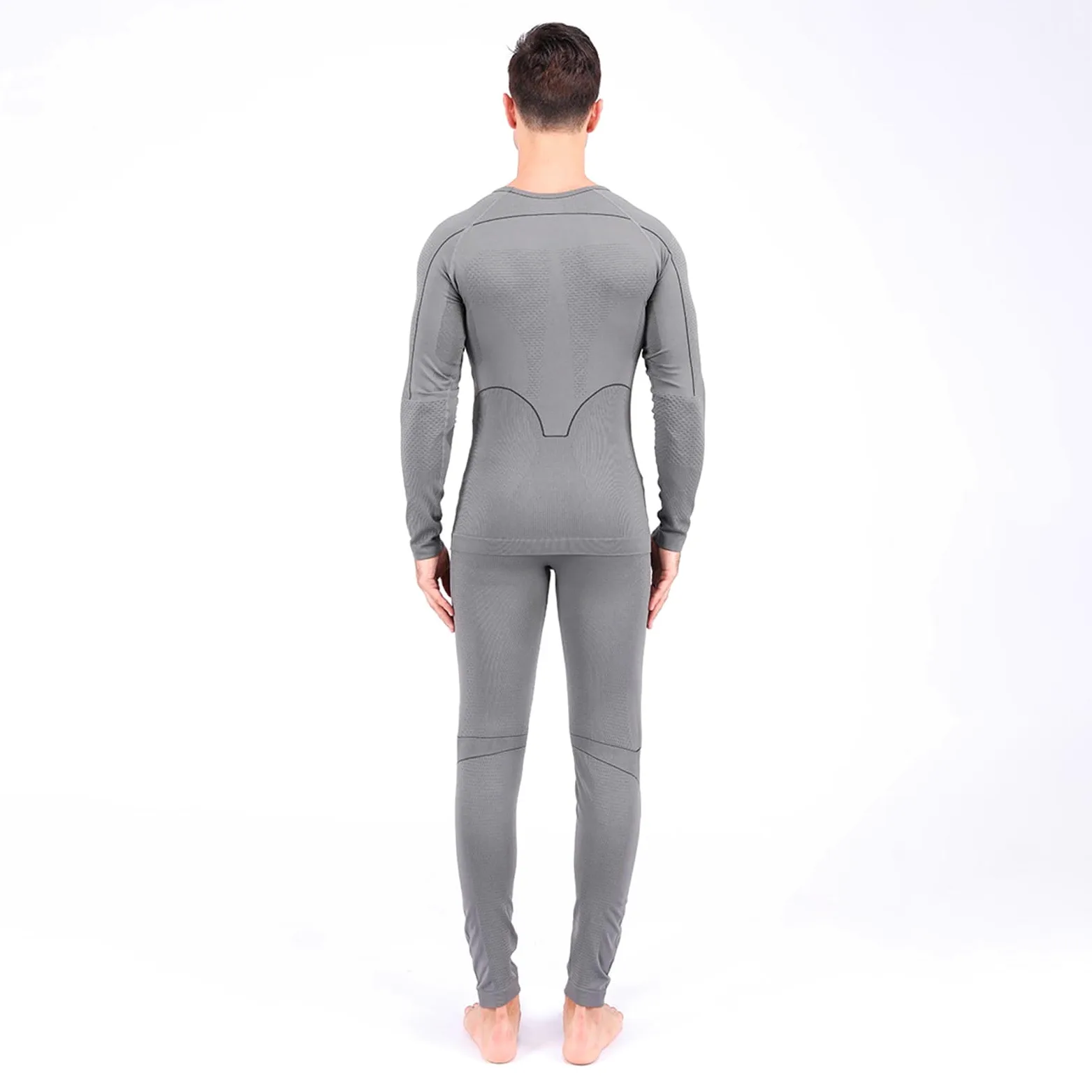 Ropa Interior Térmica Hombre, Conjuntos Térmicos para Hombre, Manga Larga Transpirable Base Térmica Capas para Entrenamiento Esquí Correr Senderismo