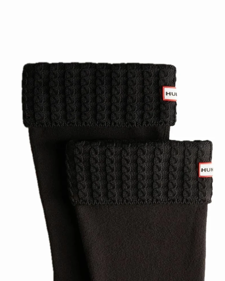 Hunter Calcetines Largos de Coletas Original Modelo UAS3300RPY (Negro M)