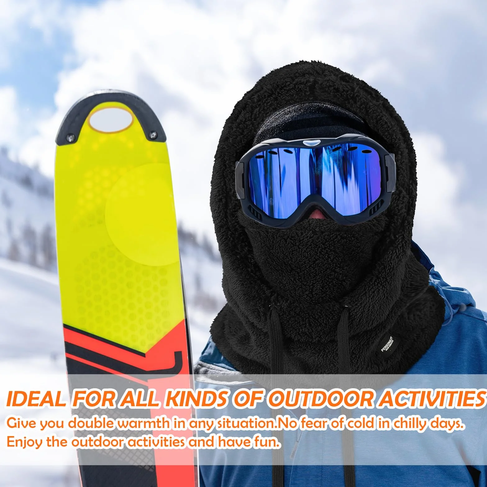 Pasamontañas Térmicos de Invierno, Multifuncional Prueba de Viento Cálido Forro Polar Máscara De Esquí Mascarilla Moto, Gorro Cálido Invierno Bufanda para Mujeres Hombres Deportes Aire Libre