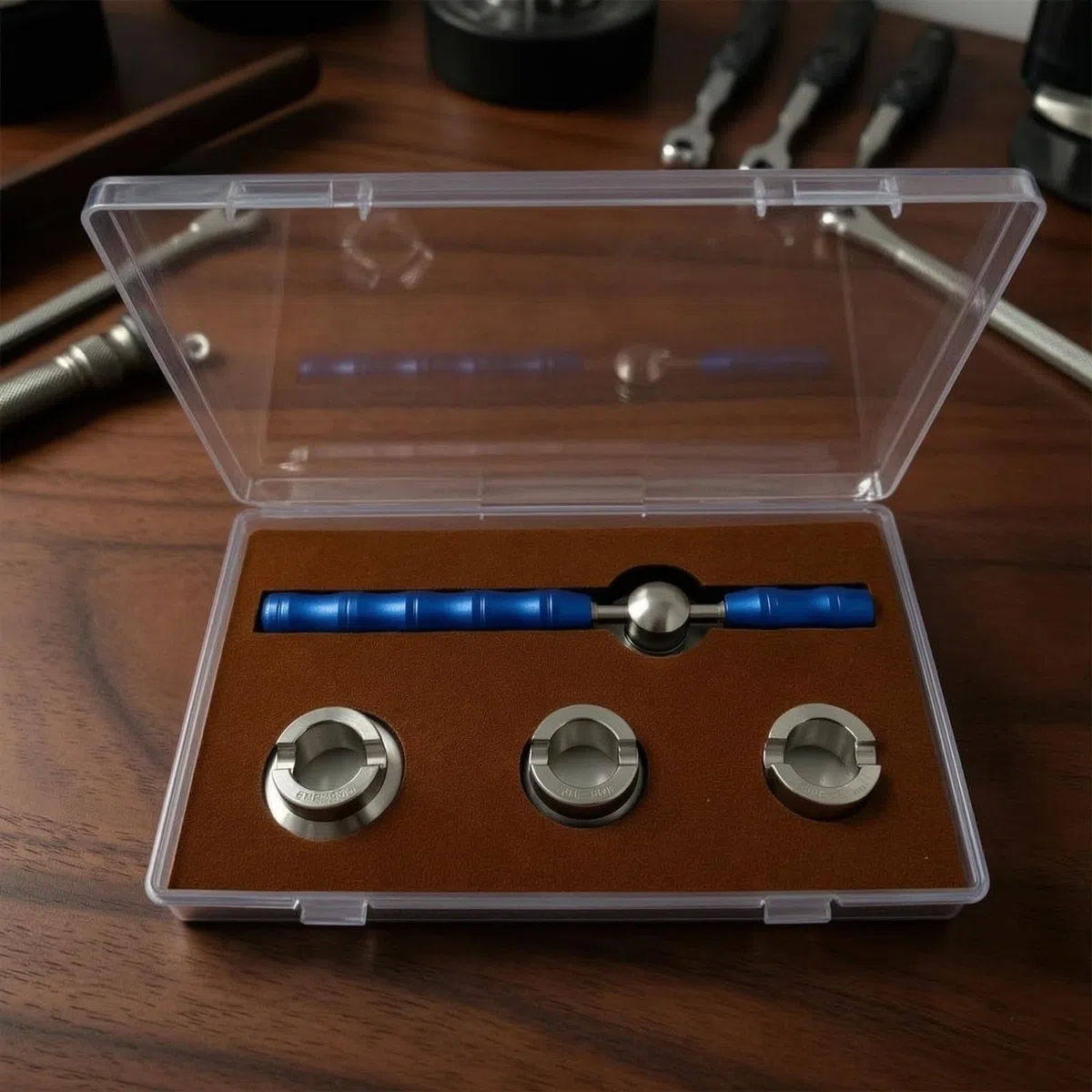 Qianly Abridor Cajas Reloj con Cabezales Intercambiables Portátil Herramienta para Relojeros, Aficionados