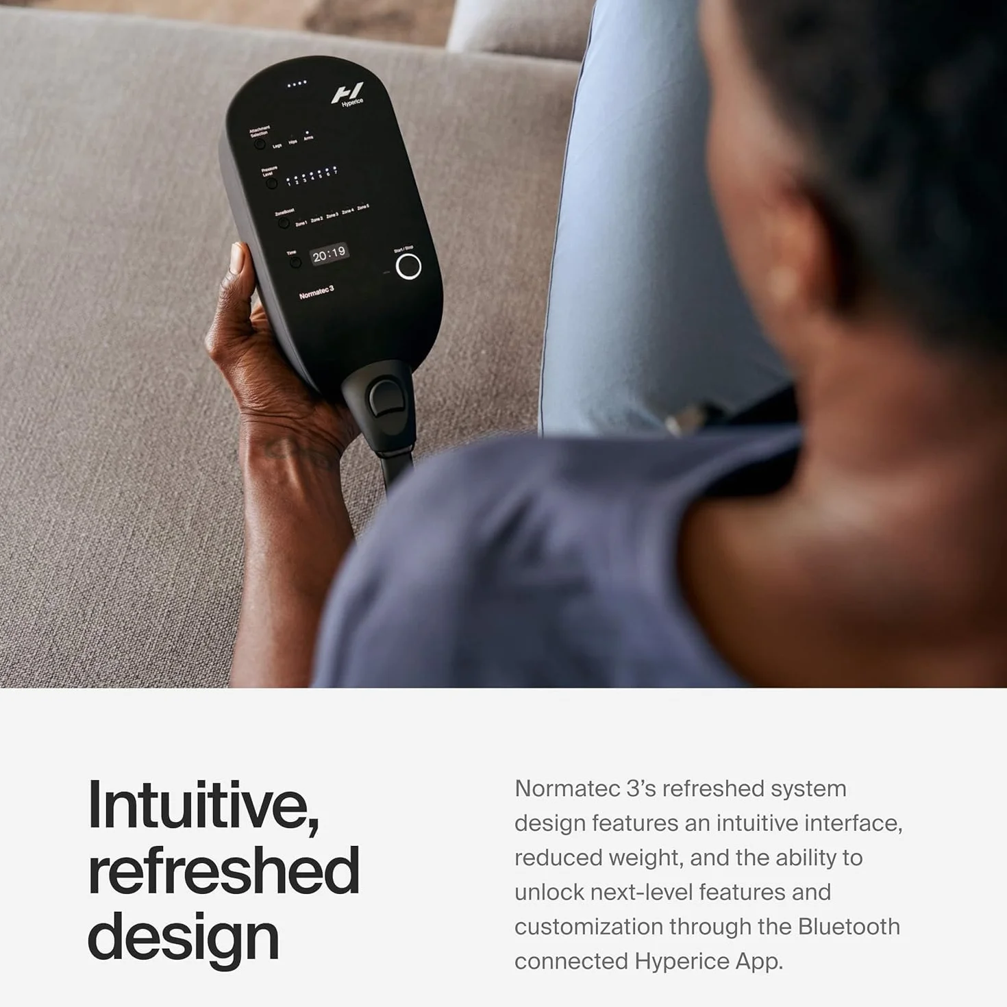 Hyperice Normatec 3 - Sistema de recuperación con tecnología patentada de masaje de compresión dinámica (Normatec 3 patas de tamaño estándar)