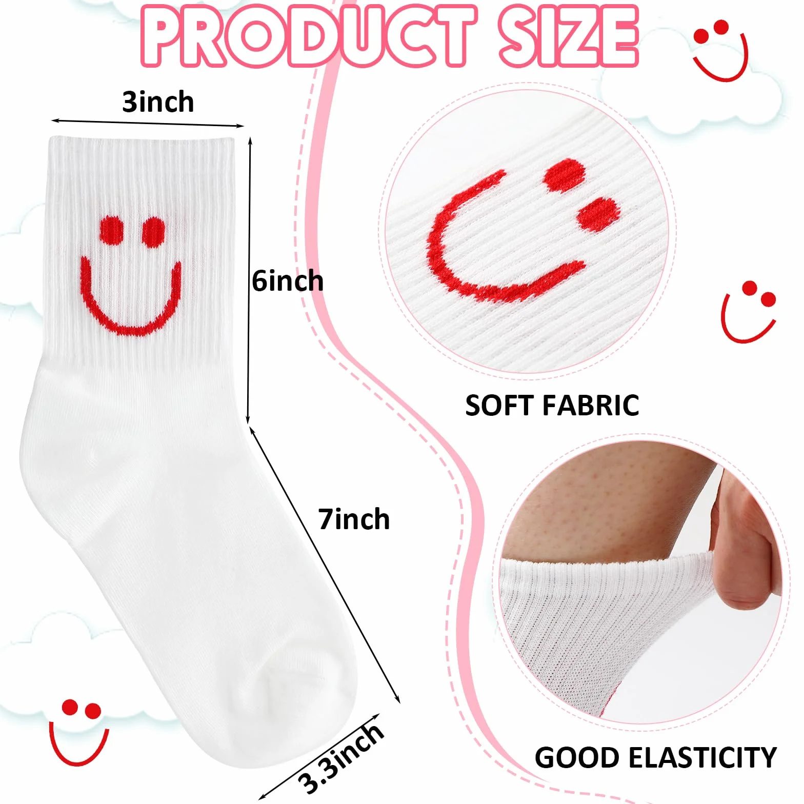 Cuffbow Paquete de 20 calcetines Crazy Funny Emotion para mujer, calcetines de algodón suave, 20 diseños divertidos diferentes