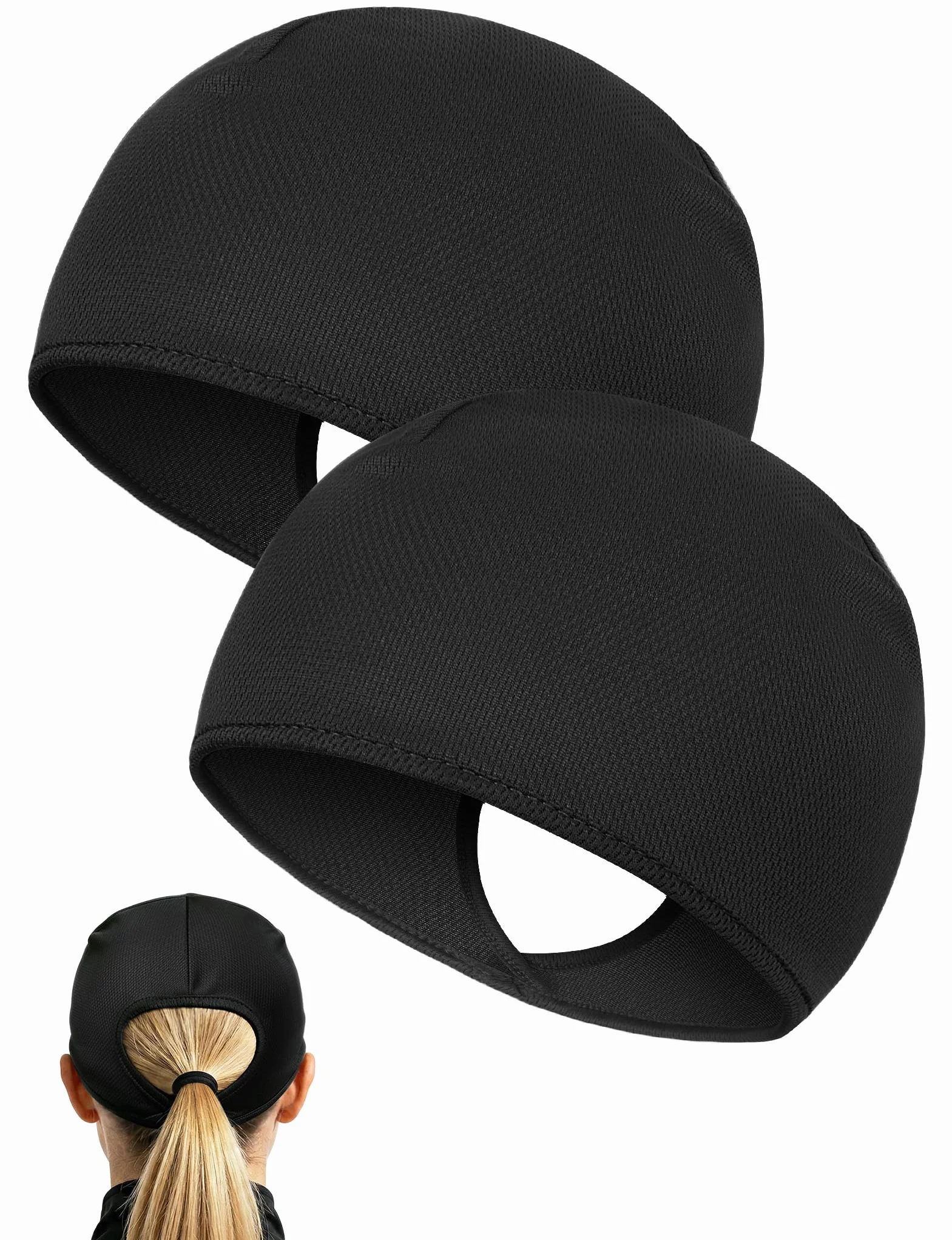 Becellen 2 Piezas Gorros Ciclismo Bajo Casco Verano, Sotocasco Bici Transpirable Multifuncional para Mujer Deporte