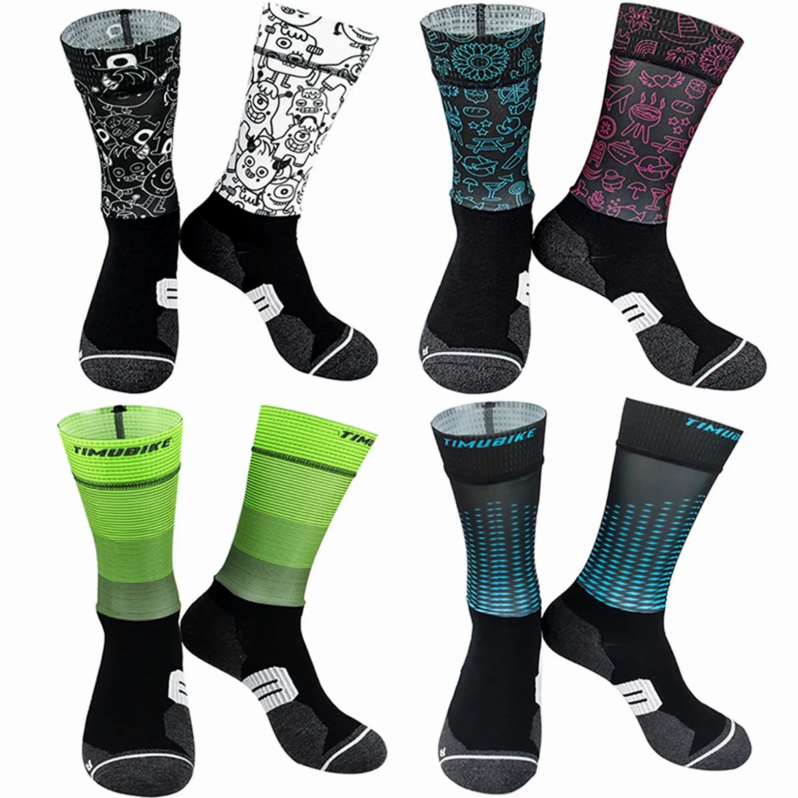 Antideslizante profesional calcetines de bicicleta de bicicleta de compresión de bicicleta calcetines deportivos hombres y mujeres calcetines deportivos calcetines de ciclismo de carreras calcetines d