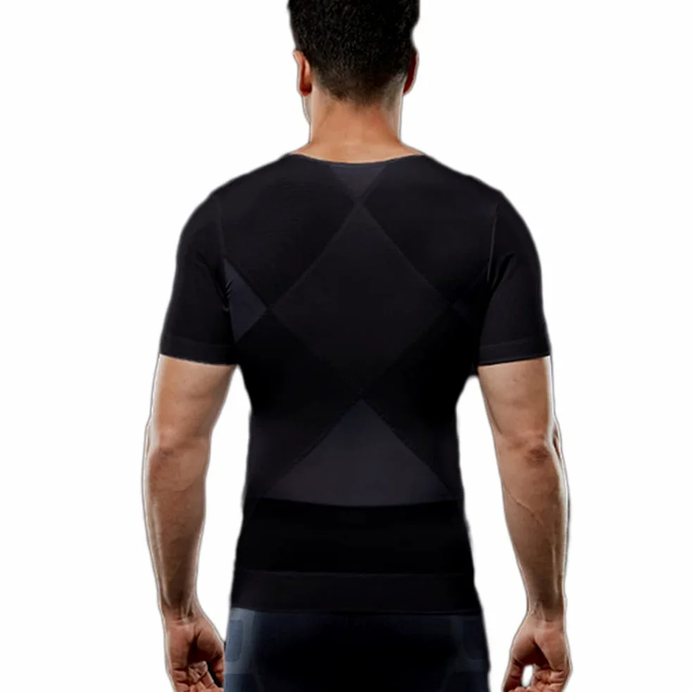 Hombre Waist Trainer Camiseta Reductora Moldeador Adelgazante Reductora Compresion Elástica de Ropa Interior