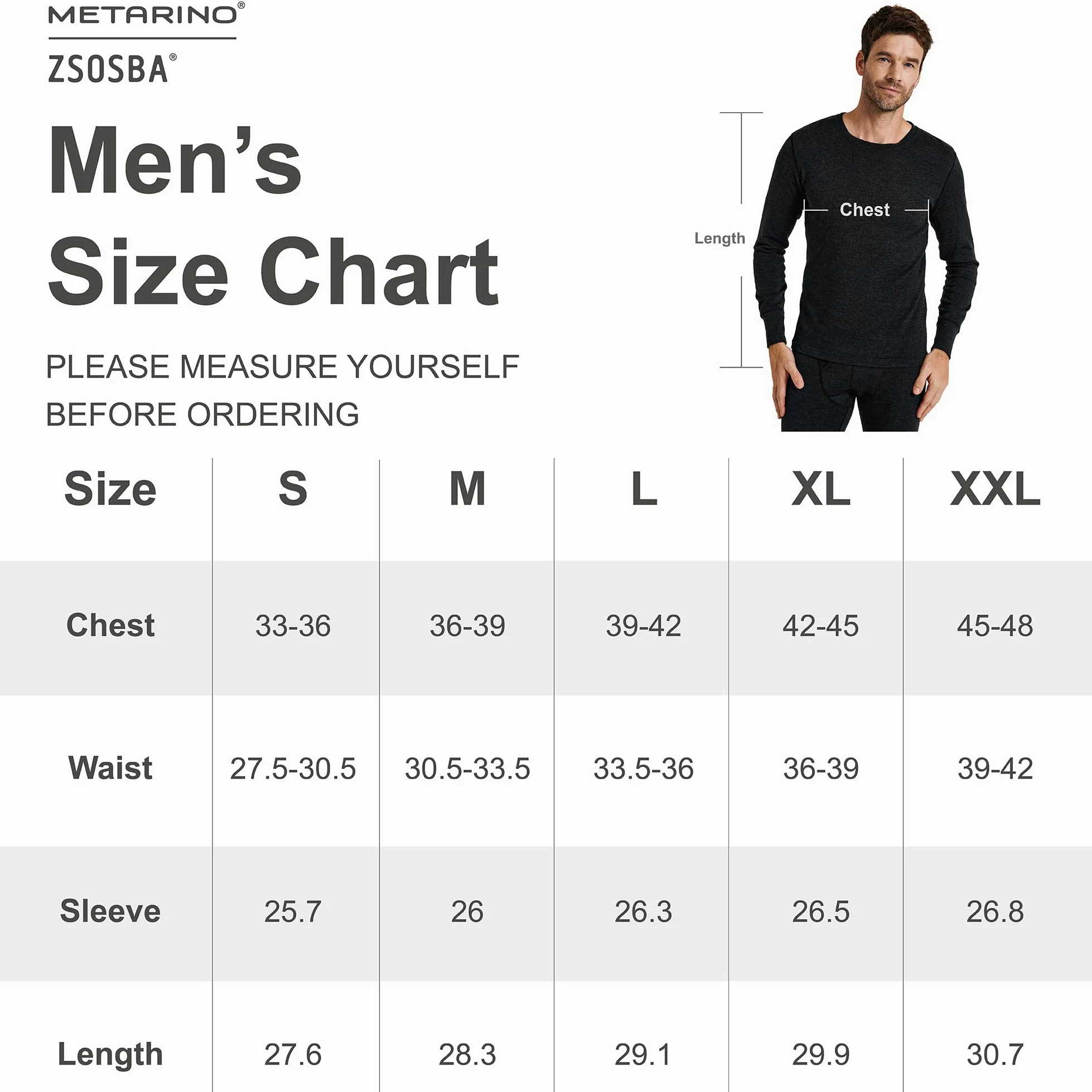 METARINO - Camiseta térmica de manga larga para hombre, 100 % lana merino, para senderismo, viajes, esquí