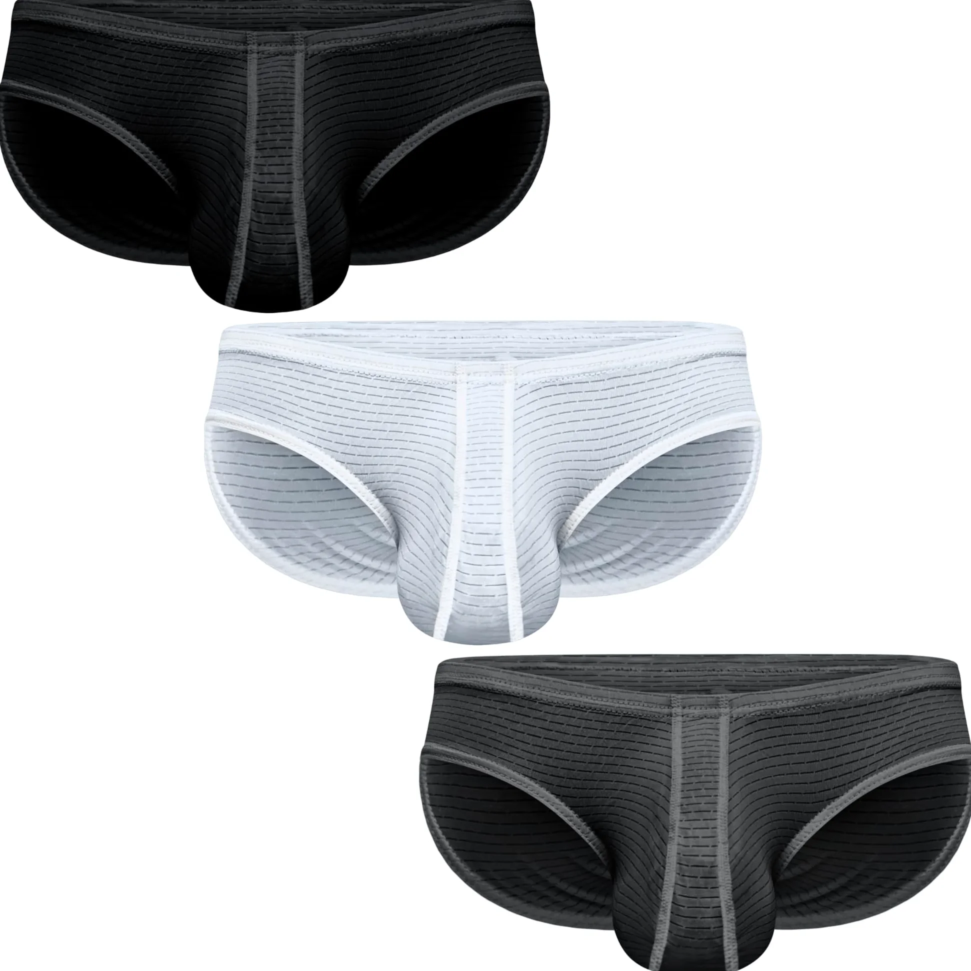 Real Men Ares-Accent Calzoncillos slip tipo bikini de talle bajo, paquete de 1, 3, 6 unidades con bolsa ABCD, tallas XS a 5XL, Large