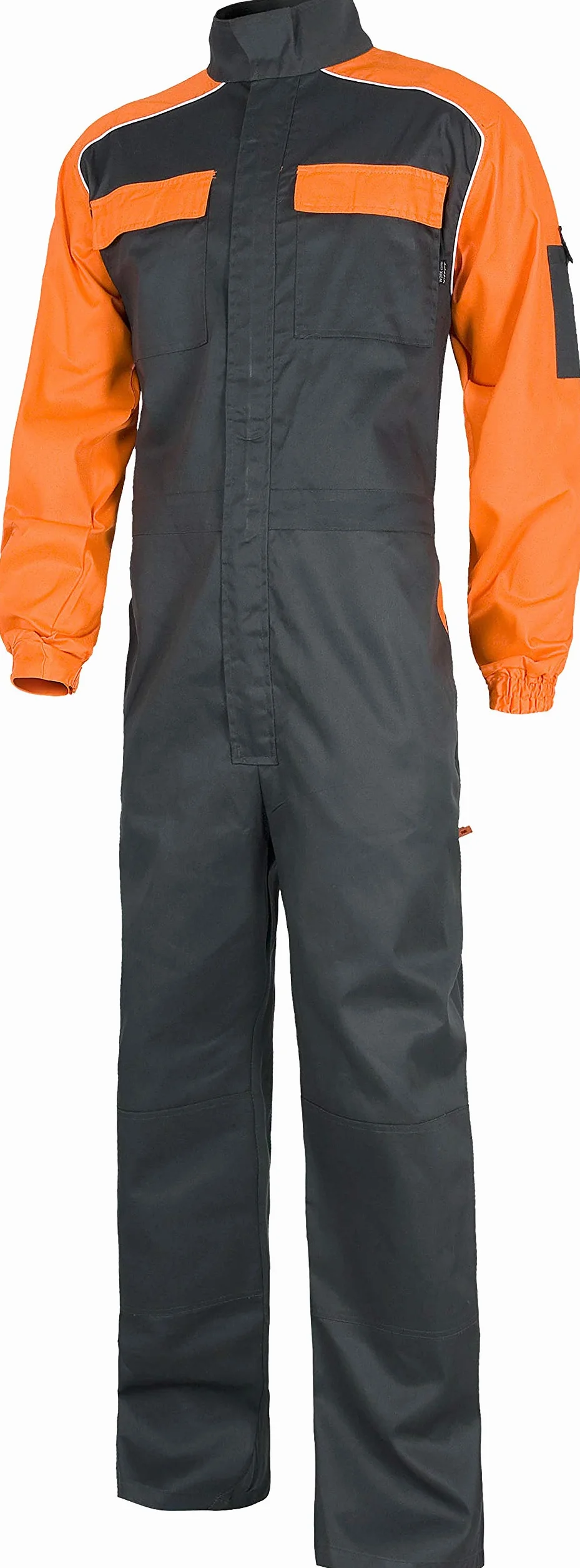 WORKTEAM Buzo de Trabajo Bicolor con Rodilleras Reforzadas, Cremallera Oculta por Solapa, Multibolsillos y Cintura Elástica. Unisex