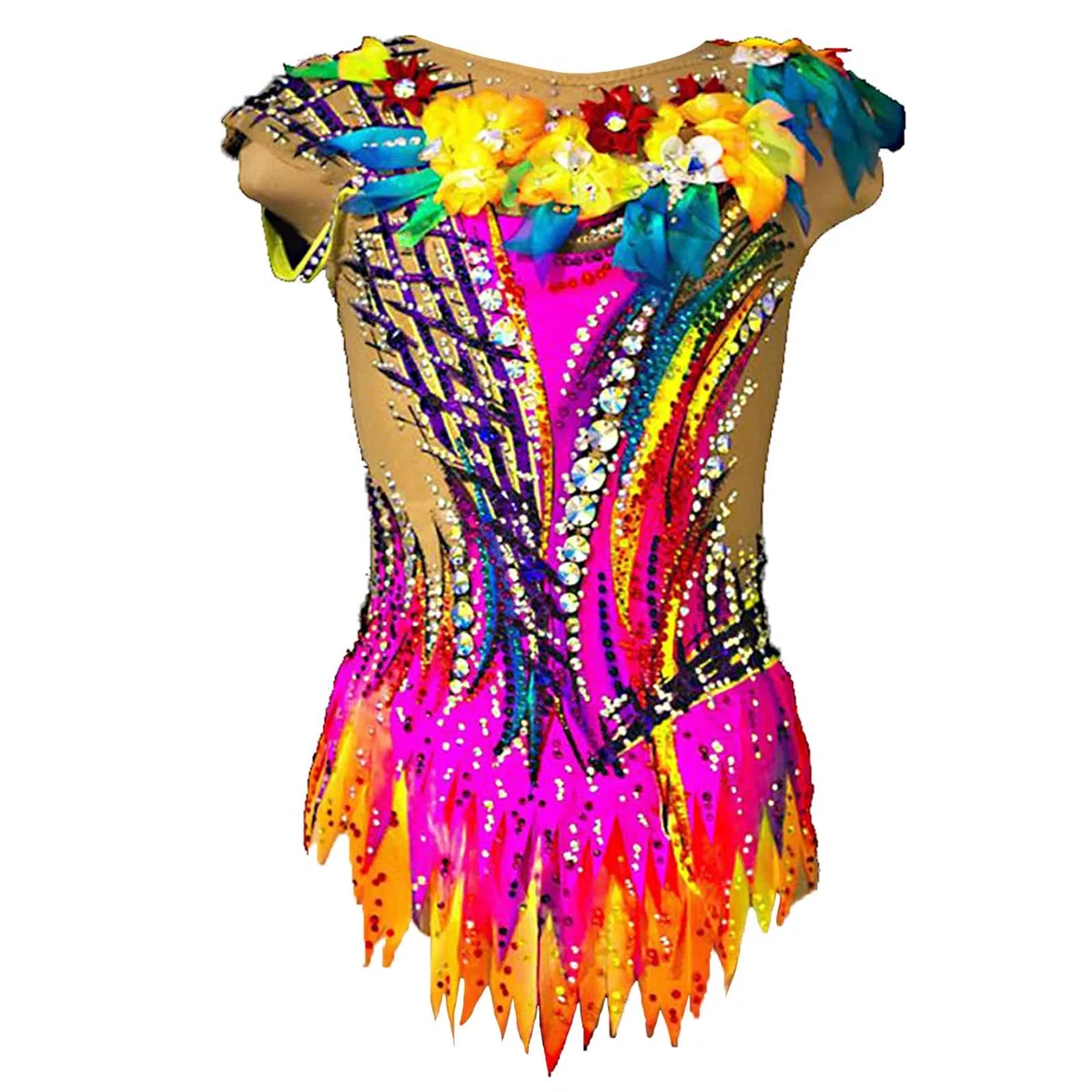 Leotardo De Gimnasia Rítmica for Niñas, Ropa De Gimnasia De Rendimiento Flexible De Alta Elasticidad Con Diamantes De Imitación