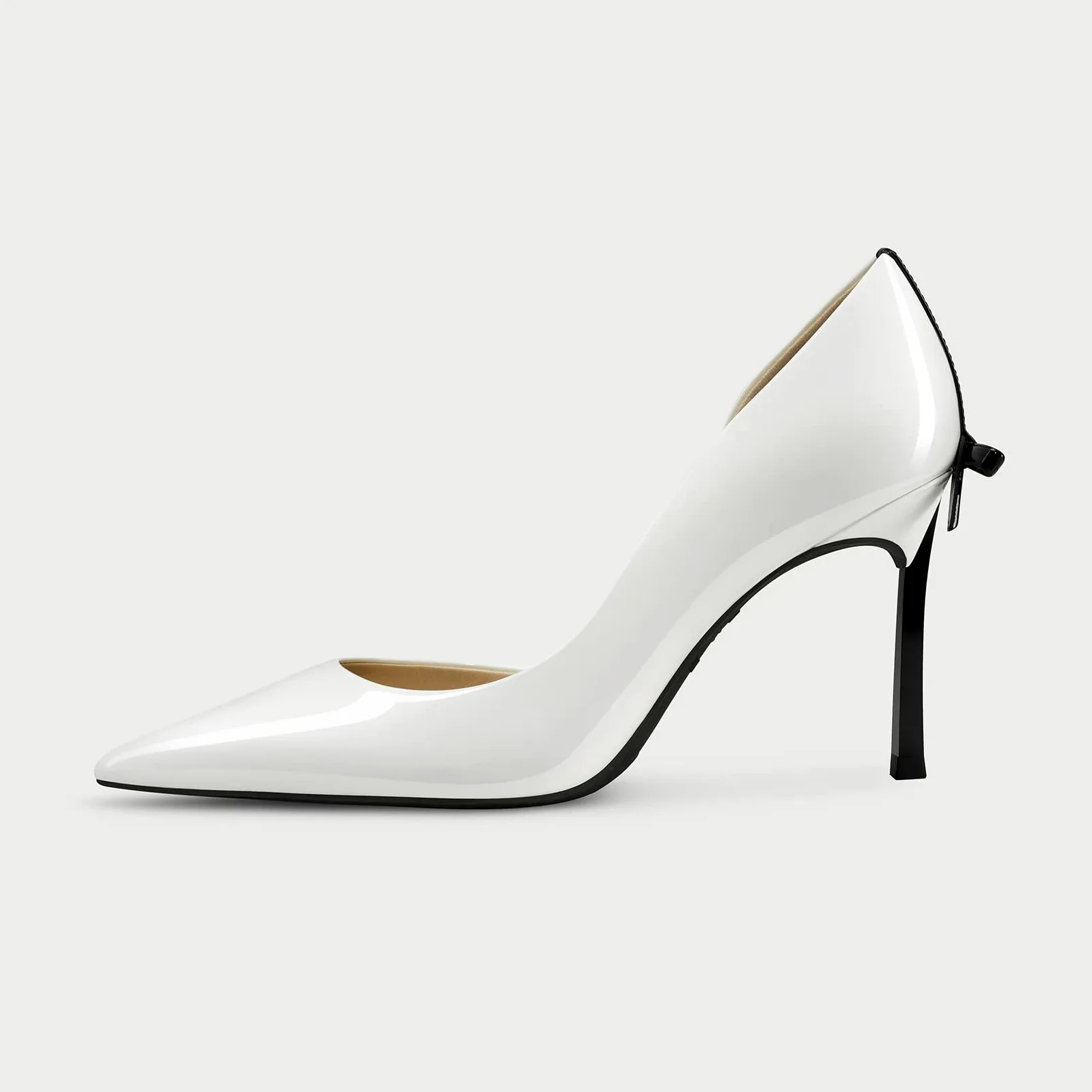 Castamere Mujer Alto High Aguja Heel Puntiaguada Punta Pumps Slip-on Nudo Arco de Boda Sexy Dress 8.5 CM Heels
