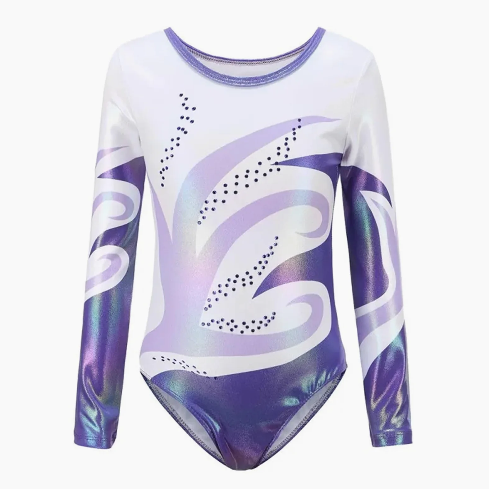 Maillots de Gimnasia Niños Niñas Diamante Manga larga Ballet Práctica Danza Desgaste Gimnasia Ballet Leotardo para Niña (Color : Z2, Size : 14)