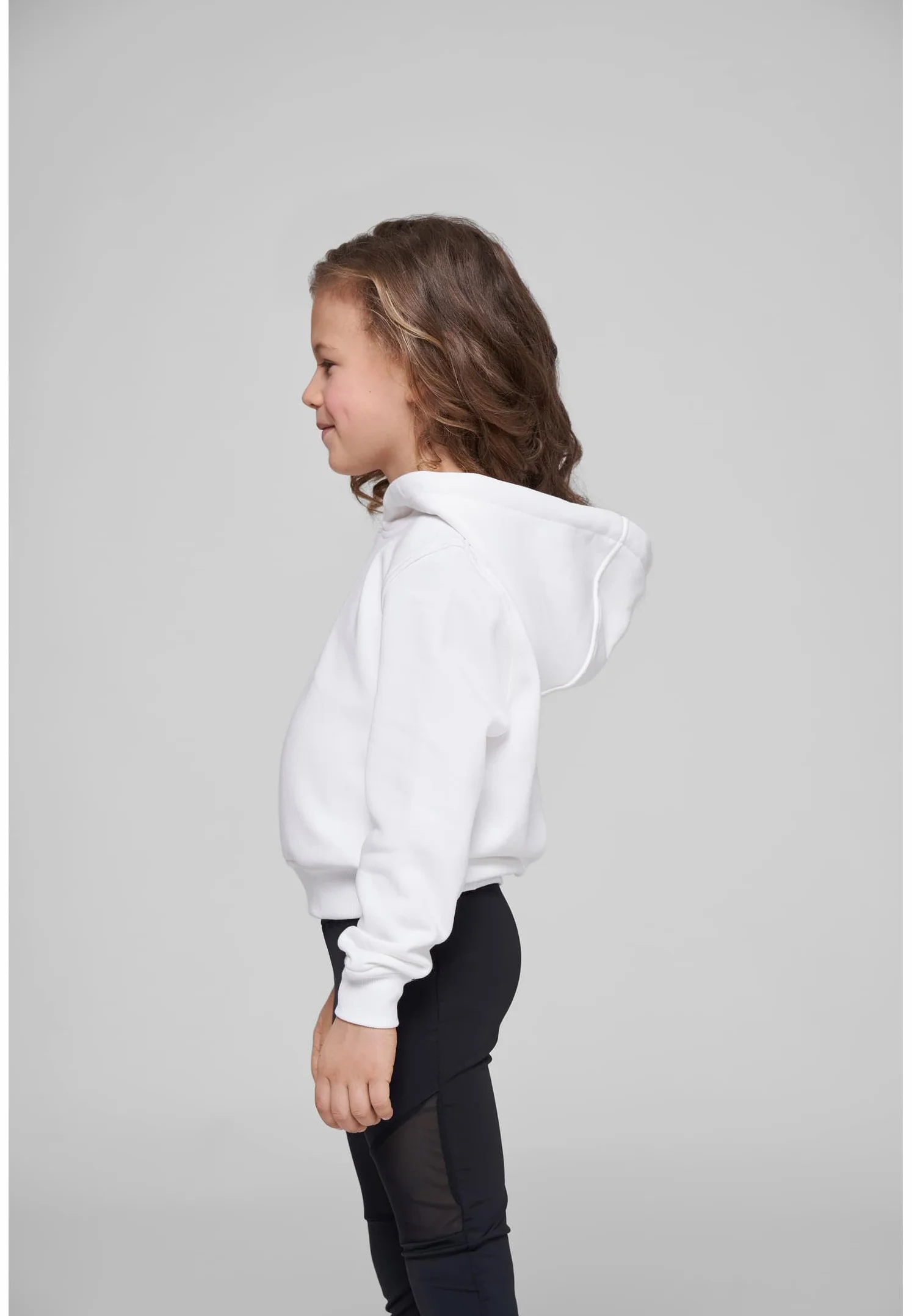 Build Your Brand Girls Cropped Sweat Hoody Sudadera con Capucha Niñas
