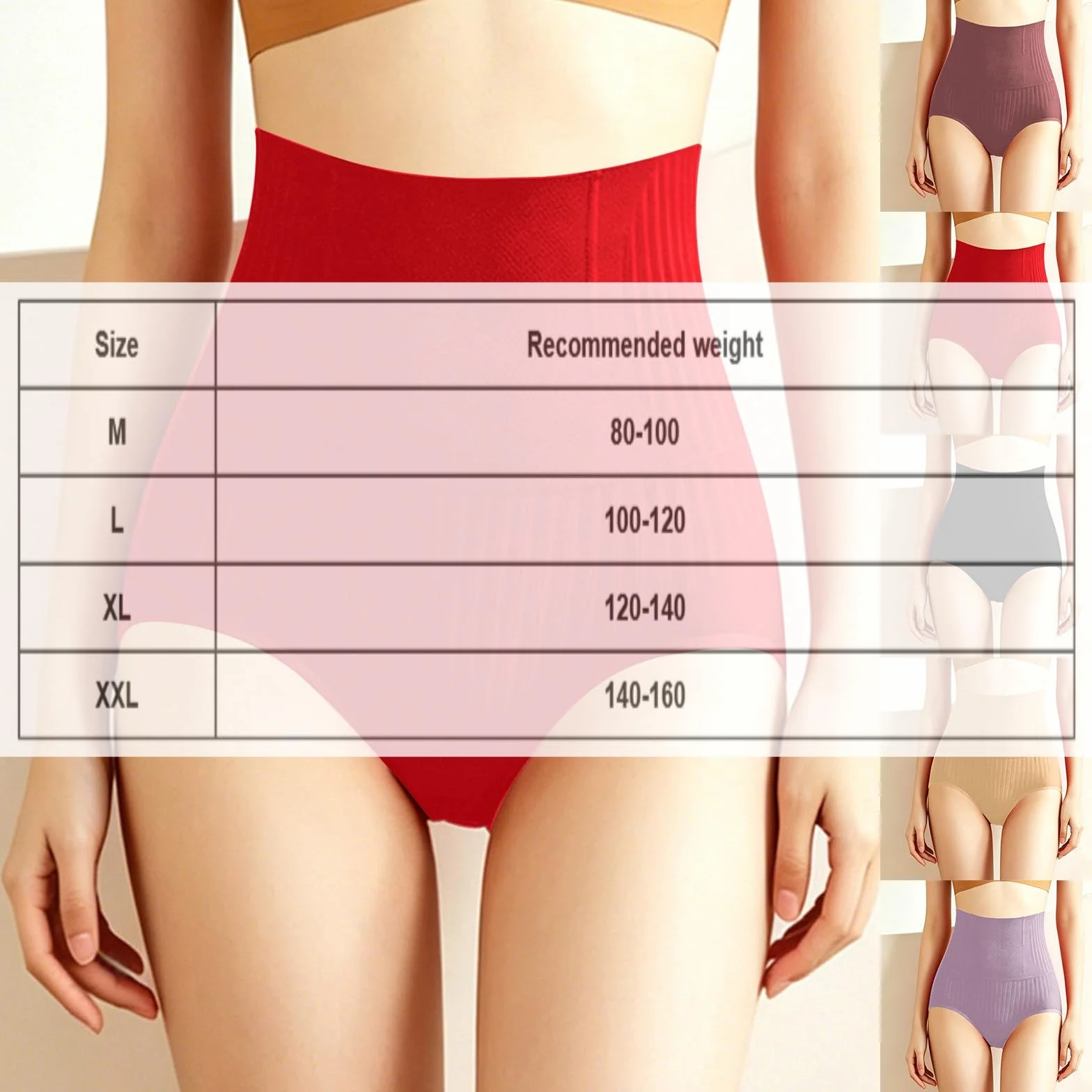 Pantalones Cortos Termogénicos Reductores 4 en 1 de Micropartículas Pauraju Moldeadores de Cuerpo con Control de Barriga de Cintura Alta