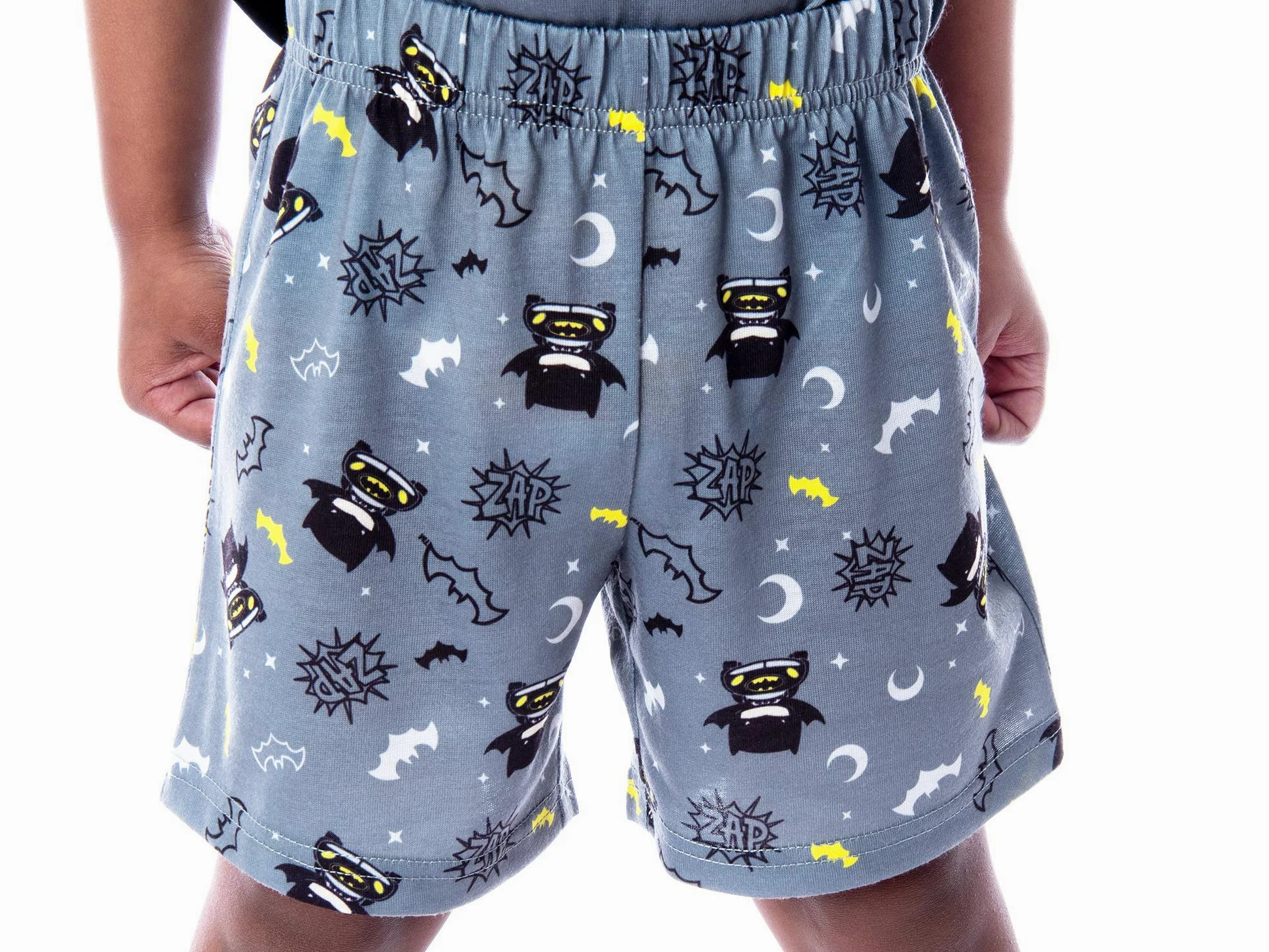 DC Comics - Pijama de Batman para niños pequeños y niñas, juego de pijama de superhéroe de 2 piezas