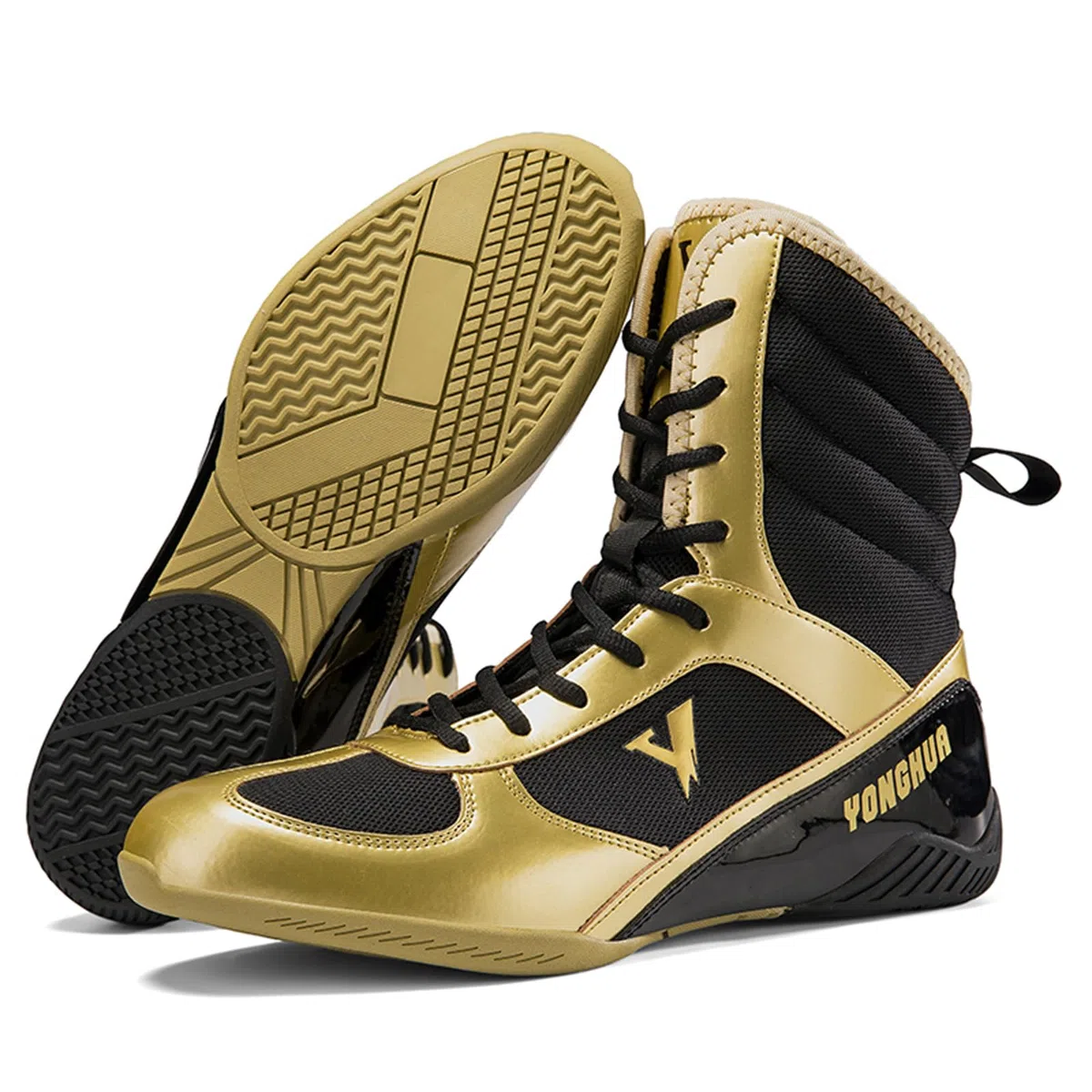 Zapatillas Boxeo Hombre Caña Alta Zapatos Lucha Libre Profesional