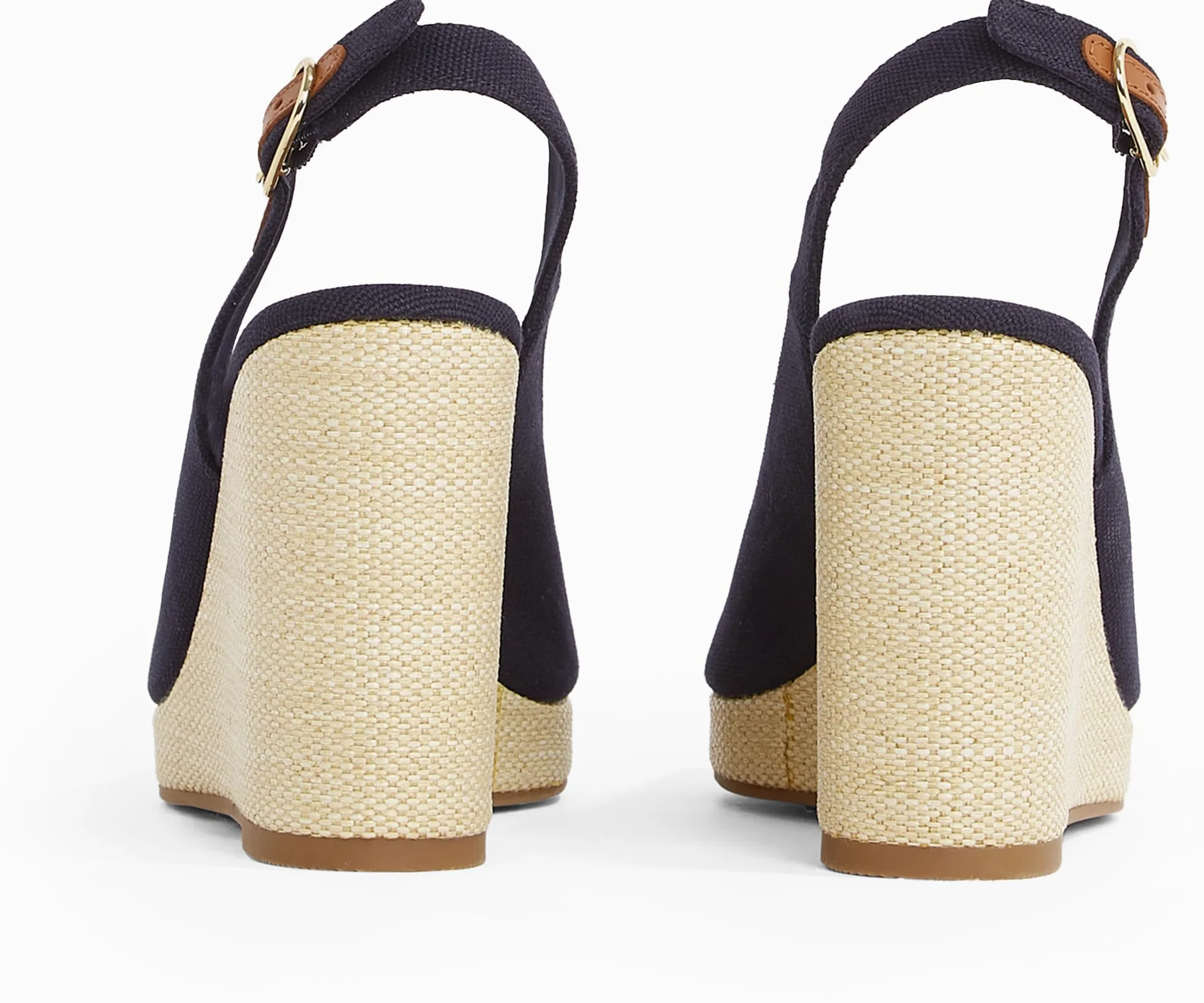 Tommy Hilfiger Alpargatas con cuña Mujer Flag High Slingback con Correa de Tobillo