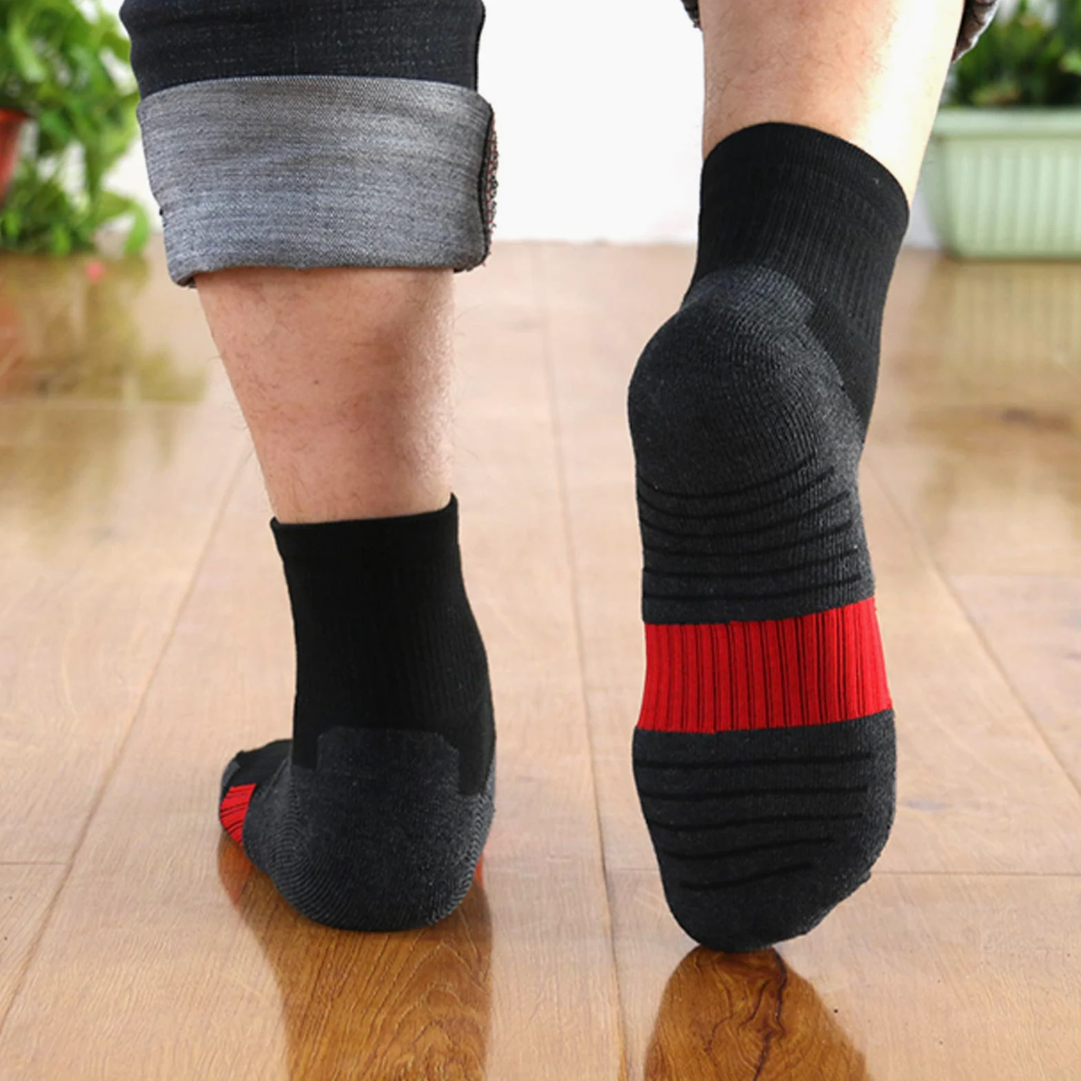 AKOENY Calcetines acolchados para correr para hombre (6 pares)