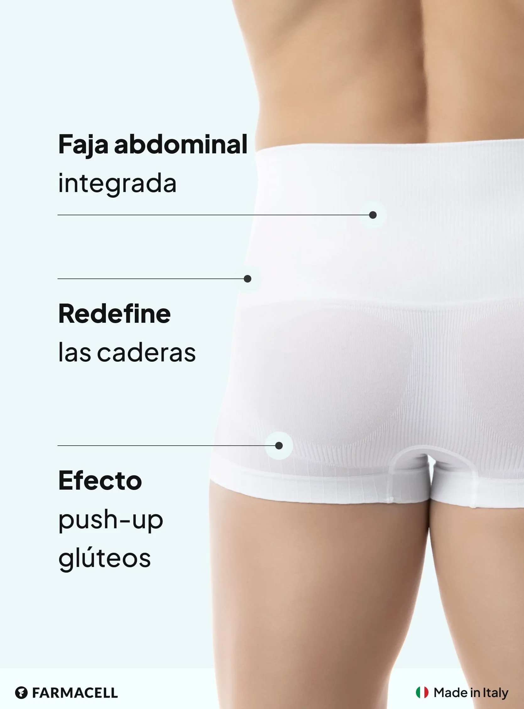 Farmacell Calzoncillos Boxer Faja Hombre de Algodón, Made in Italy, 402