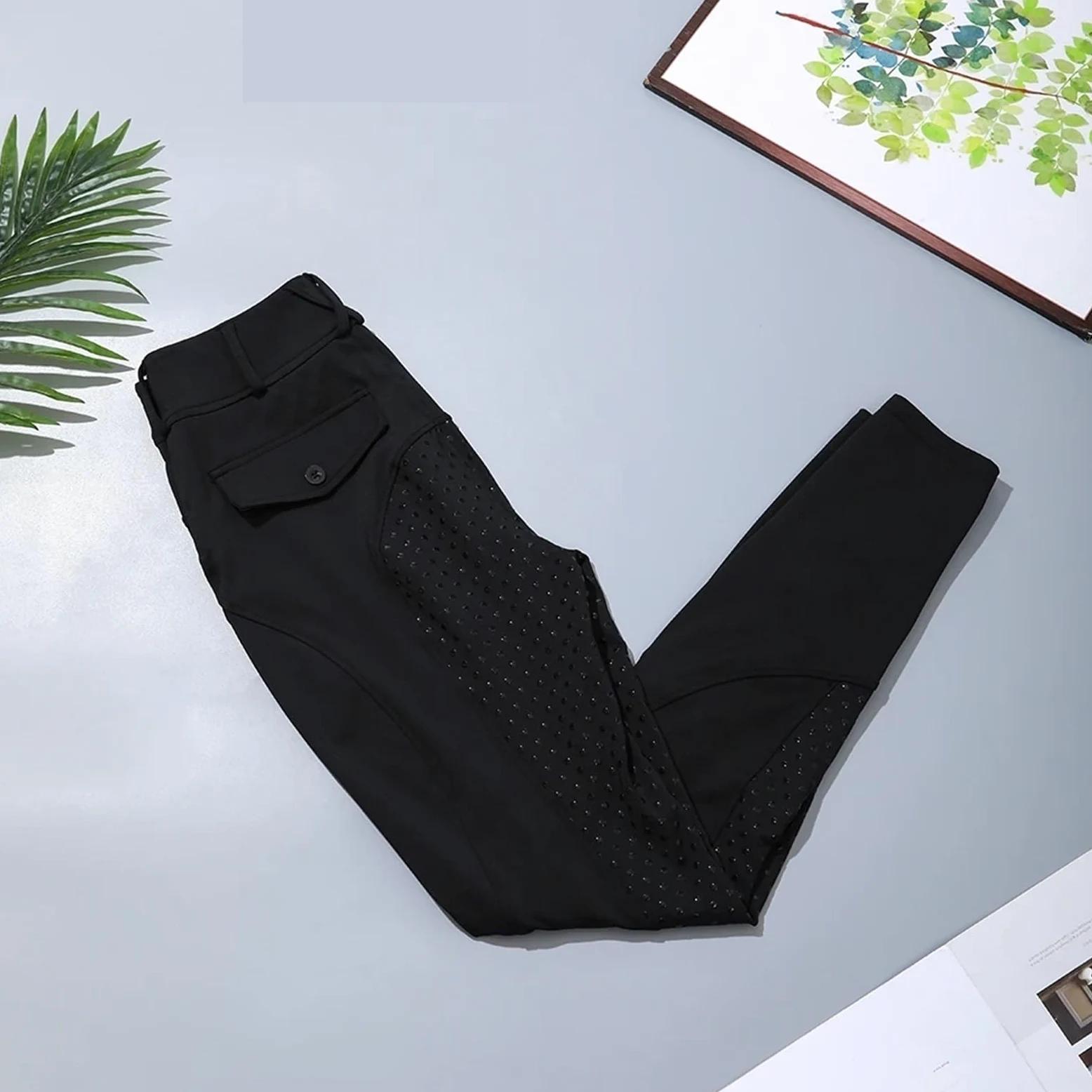Pantalones de equitación for Mujer, Pantalones Montar con Asiento Completo, Mallas Entrenamiento Ecuestre, Ropa Deportiva for Exteriores, Equipo para Ciclismo Y Deportes
